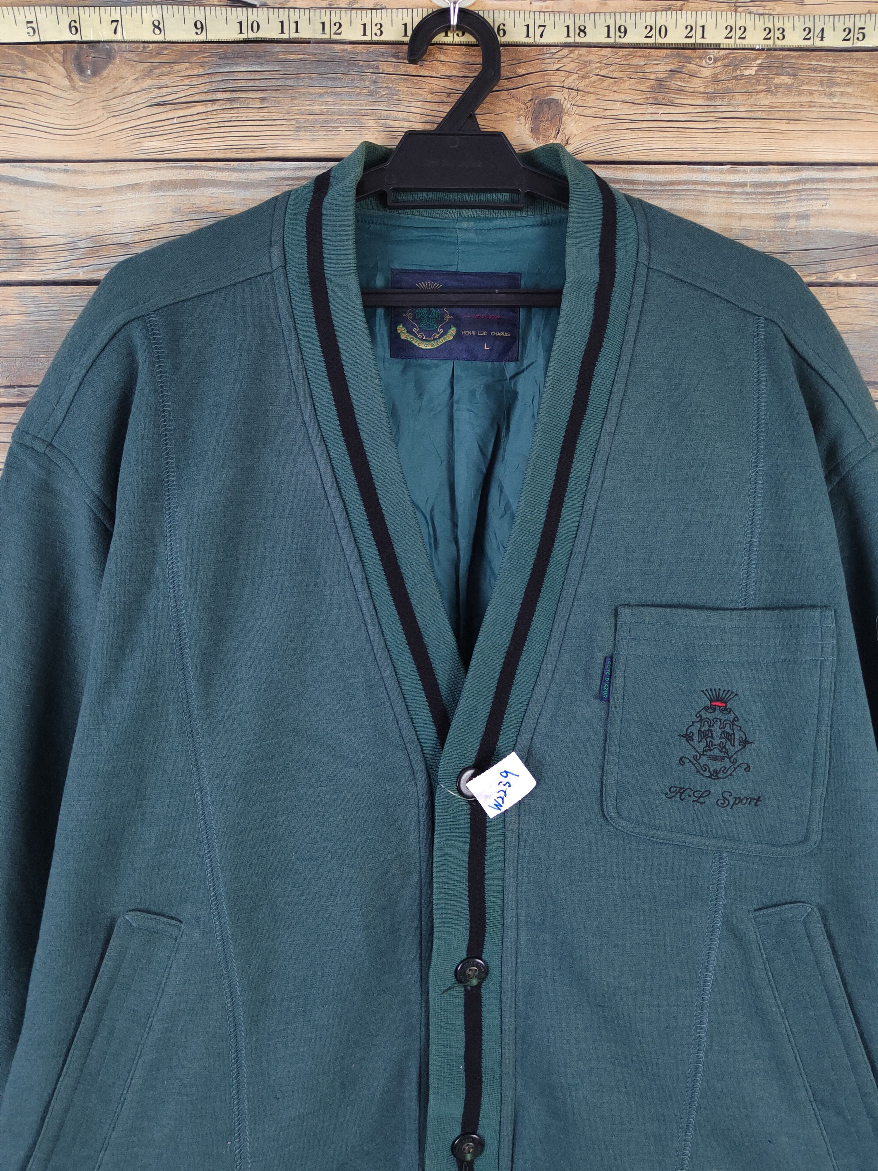 Japanese Brand Cote D'Azur Green Cardigan vintage Japan #W2239 Size US L / EU 52-54 / 3 - 2 Thumbnail