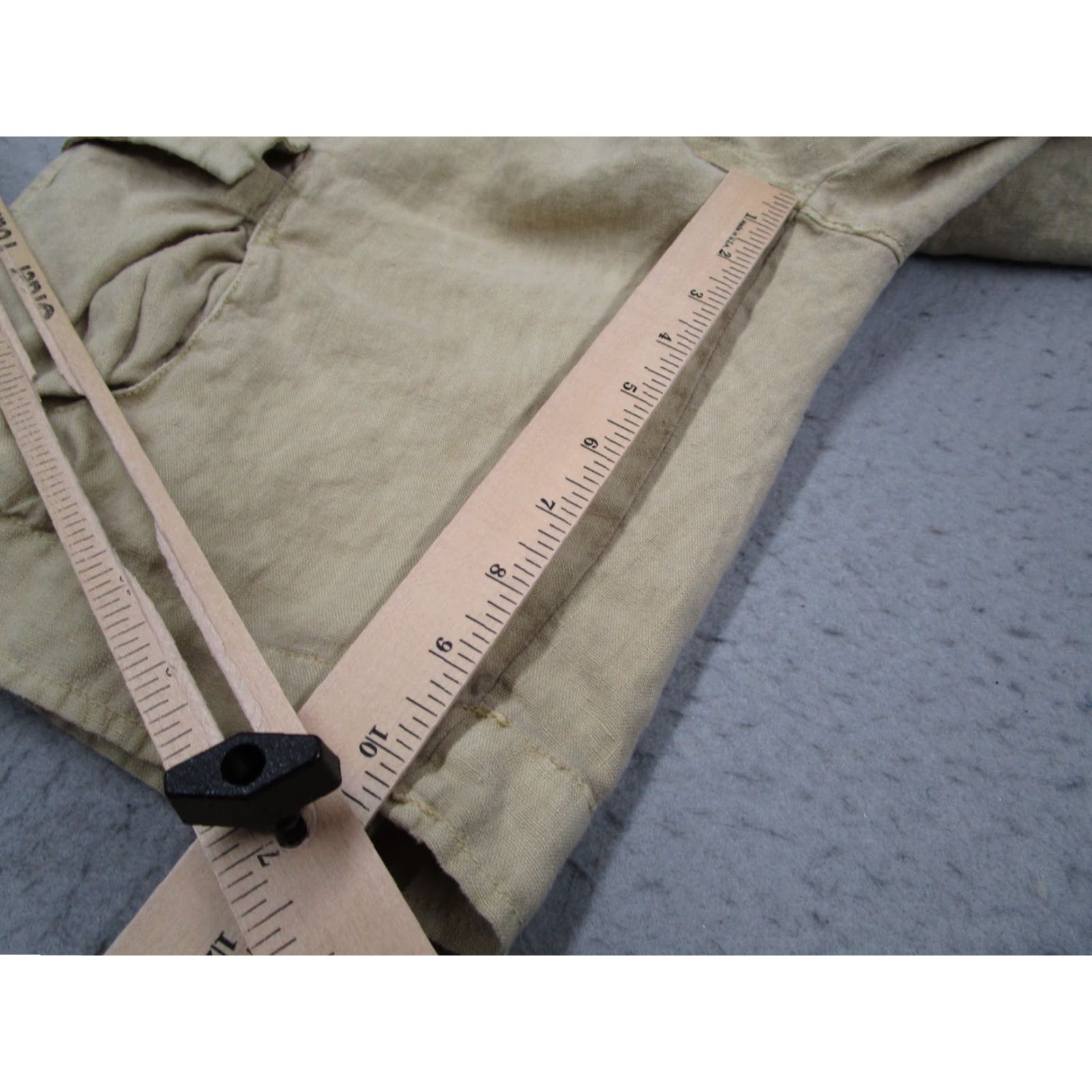 Vintage 32 Bar Blues Cargo Shorts Mens 36 Beige Linen Button Fly 10" Travel Outdoor Size US 36 / EU 52 - 5 Thumbnail