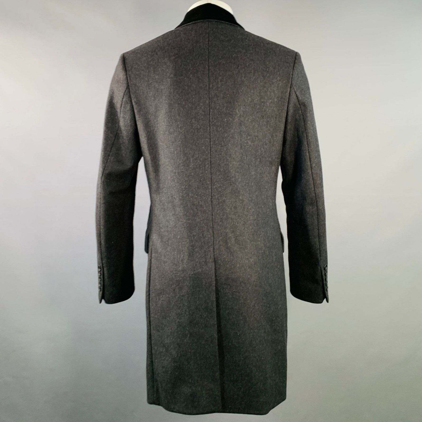 Paul Smith PS by PAUL SMITH Charcoal Black Wool Blend Notch Lapel Coat Size US S / EU 44-46 / 1 - 4 Thumbnail