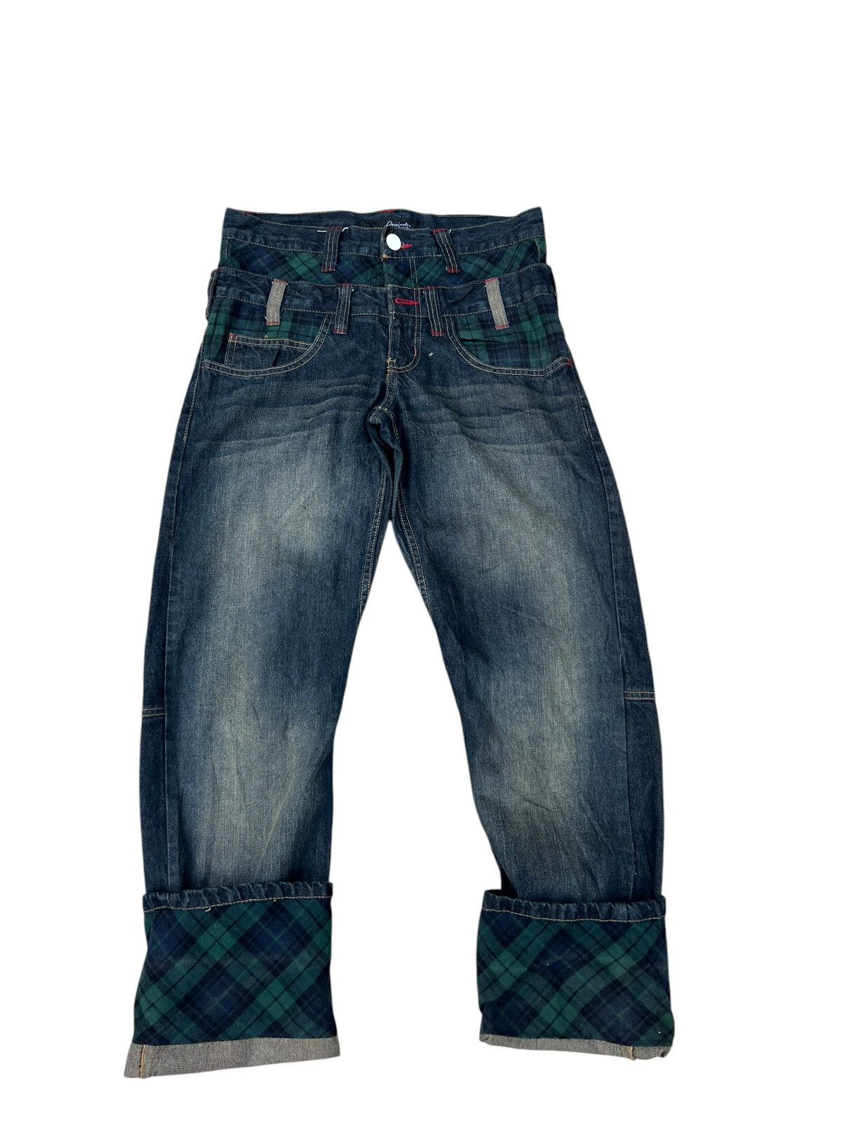 Vintage Mud Wash Denim Double Waist Dominate Handcrafted Jeans Size US 30 / EU 46 - 4 Thumbnail