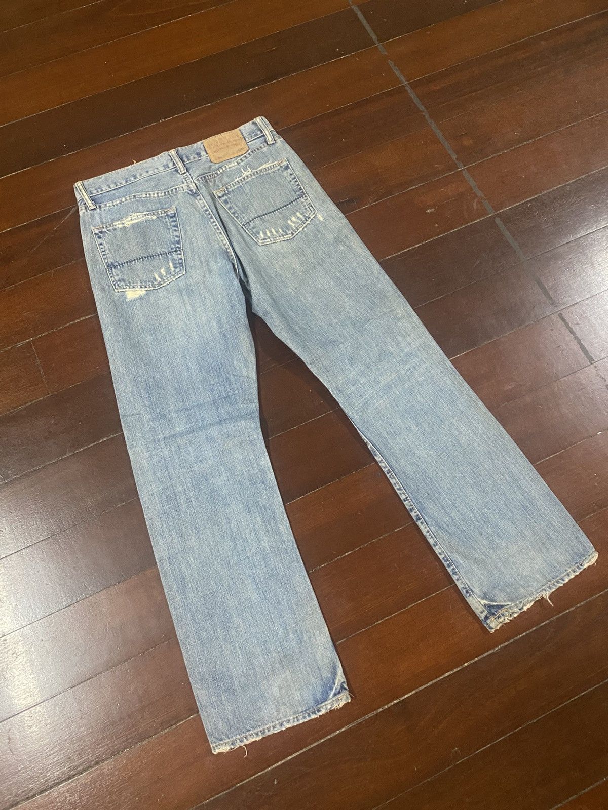 Abercrombie & Fitch Y2k Fitch Baggy Selvedge Vintage distressed mud wash Size US 32 / EU 48 - 9 Thumbnail