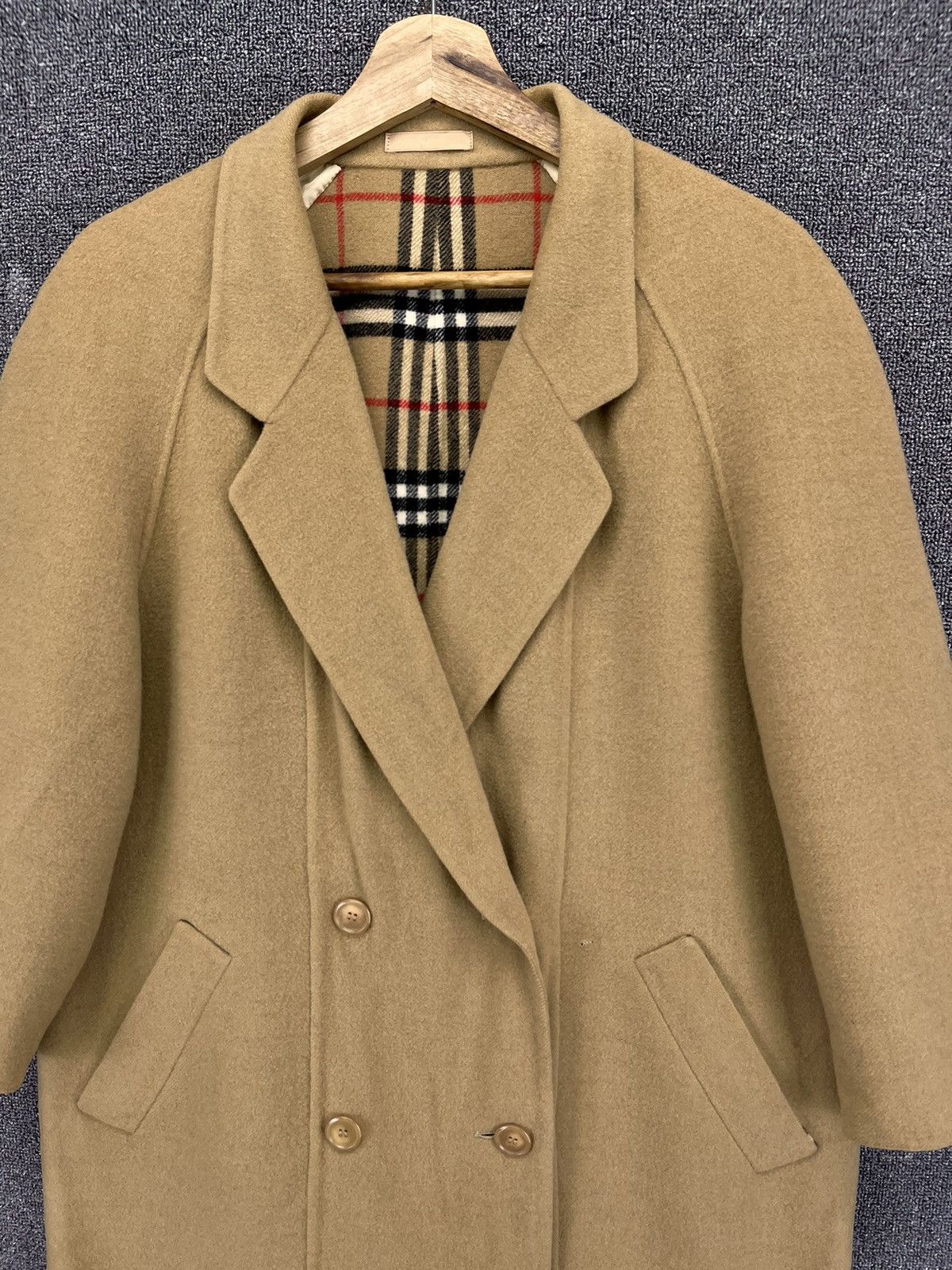 Burberry × Vintage Vintage 90s Burberry Double Breasted Wool Jacket Size L / US 10 / IT 46 - 5 Thumbnail