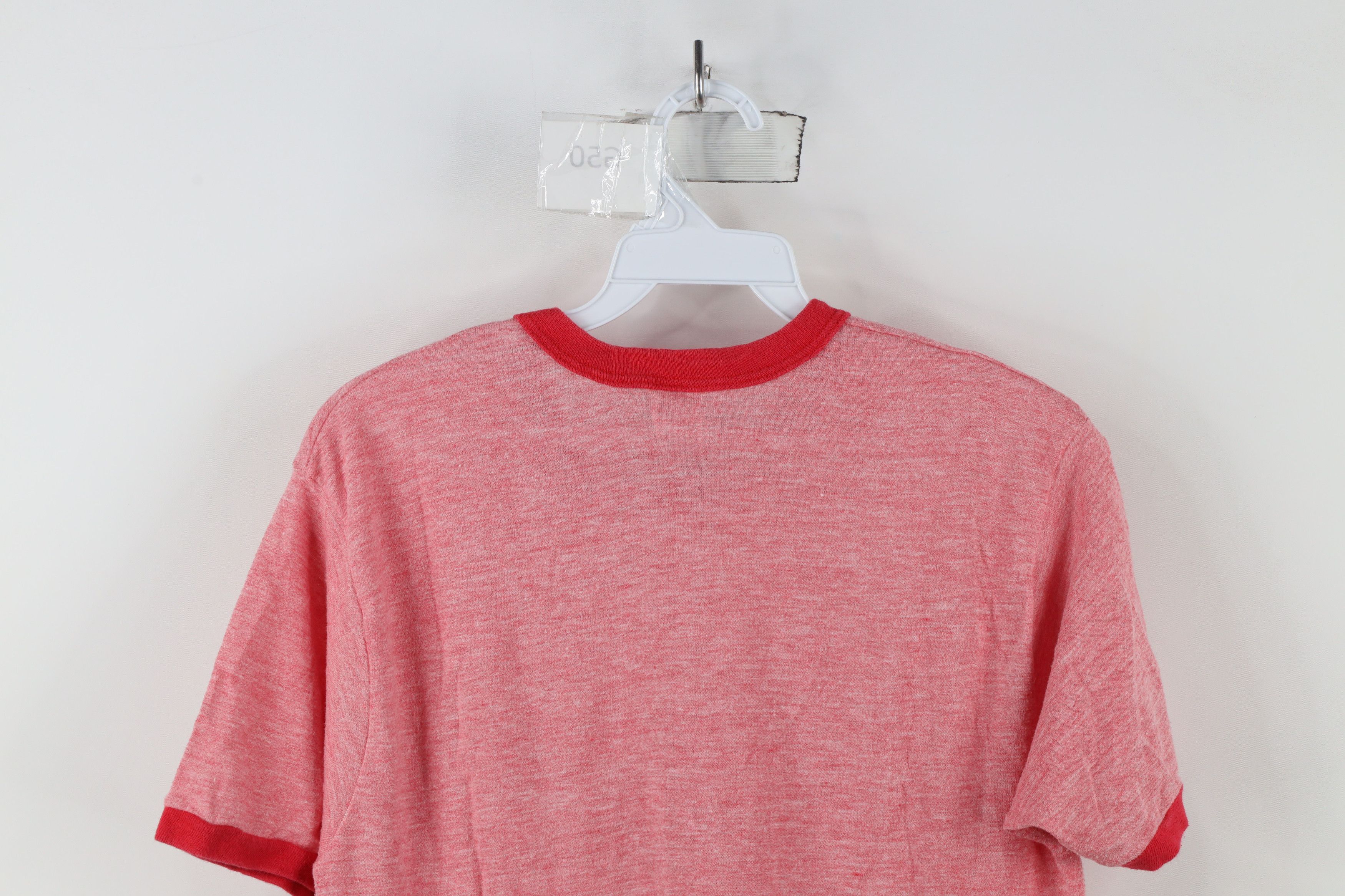 Vintage Vintage 70s 80s 10,000 Meter Run Ringer T-Shirt Red USA Size US L / EU 52-54 / 3 - 11 Thumbnail