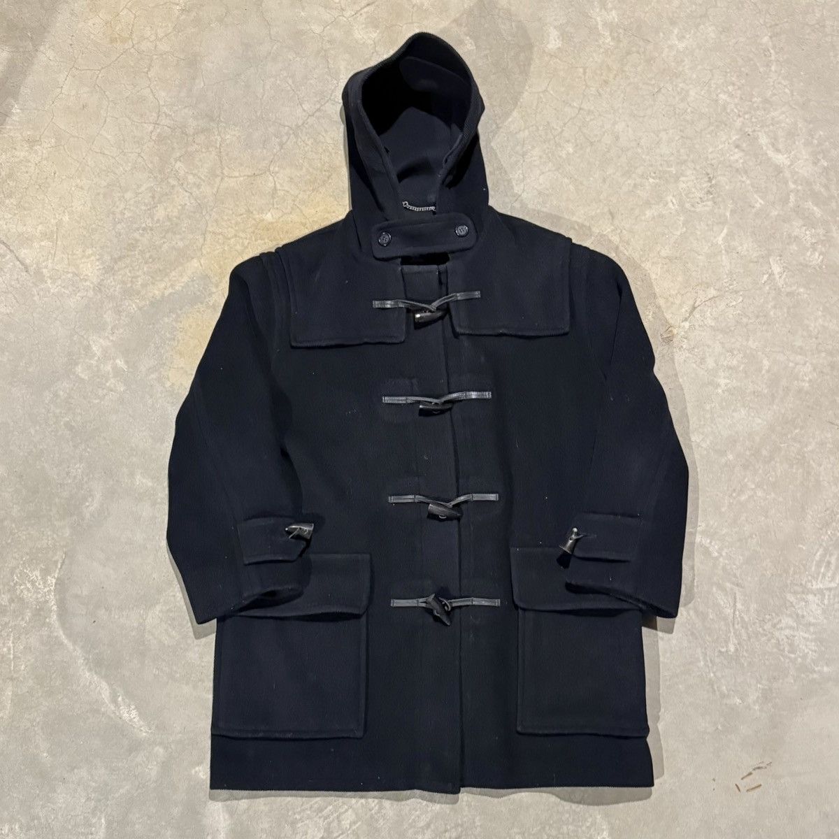 Burberry Burberry London Wool Hooded Duffle Coat Black Size US L / EU 52-54 / 3 - 1 Thumbnail
