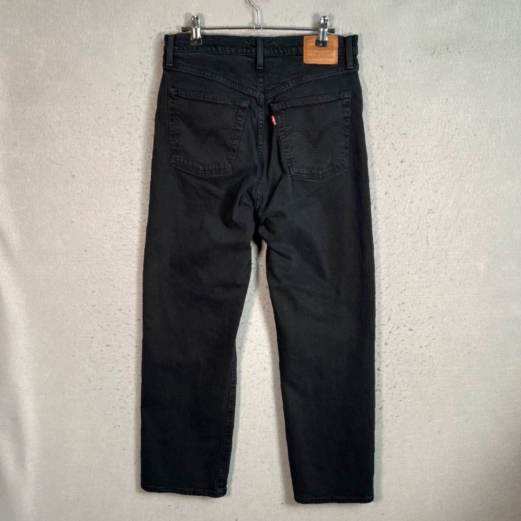 Levi's Levis Womens Jeans Ribcage Straight Black Denim Cotton Blend Size 29 Size 29" - 2 Thumbnail