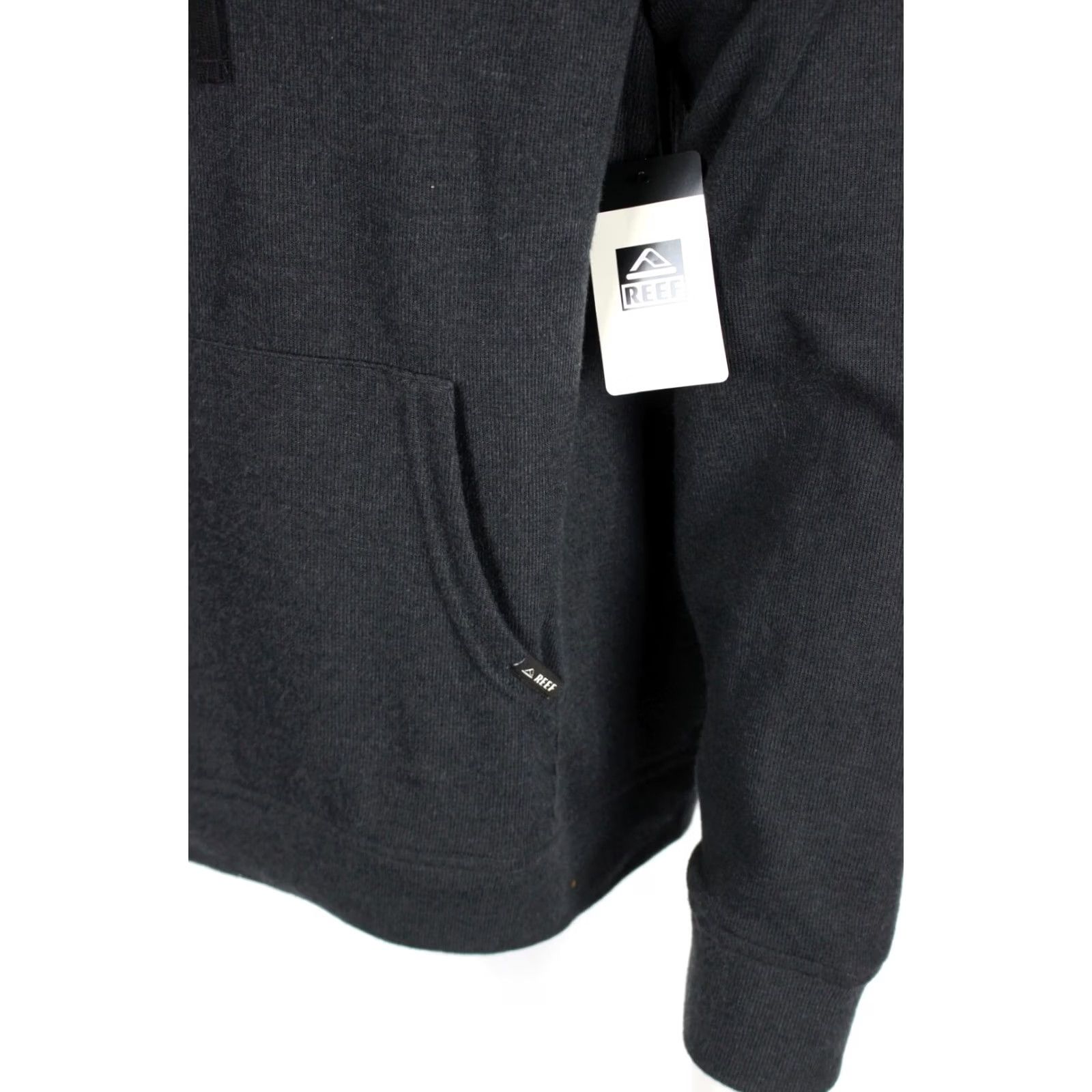 REEF Reef Men's Hoodie Sweatshirt Henley Size L Black Caviar Size US L / EU 52-54 / 3 - 4 Thumbnail