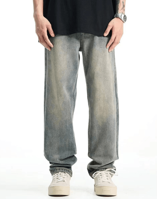 Japanese Brand × Jean Men's American washed vintage casual elastic jeans Size US 34 / EU 50 - 2 Thumbnail