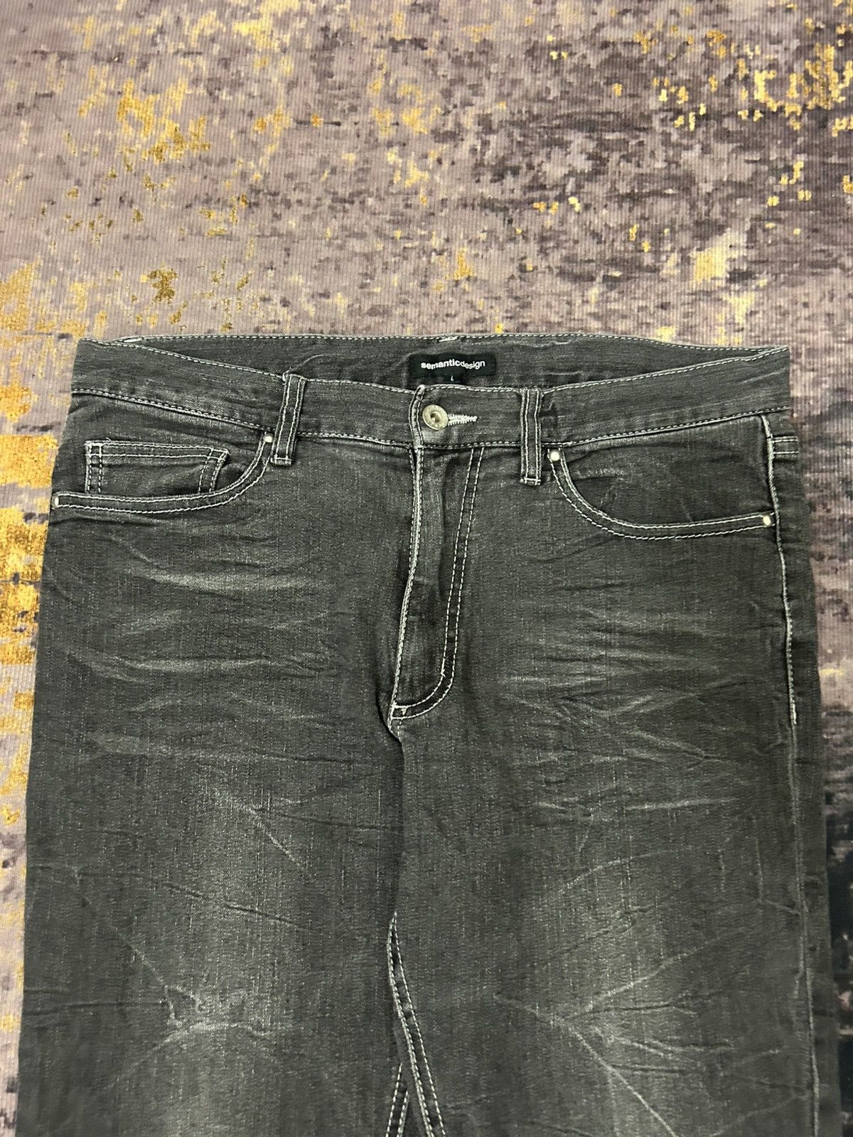 Tornado Mart Semntic Design Japan Whiskered jeans Size US 33 - 6 Thumbnail