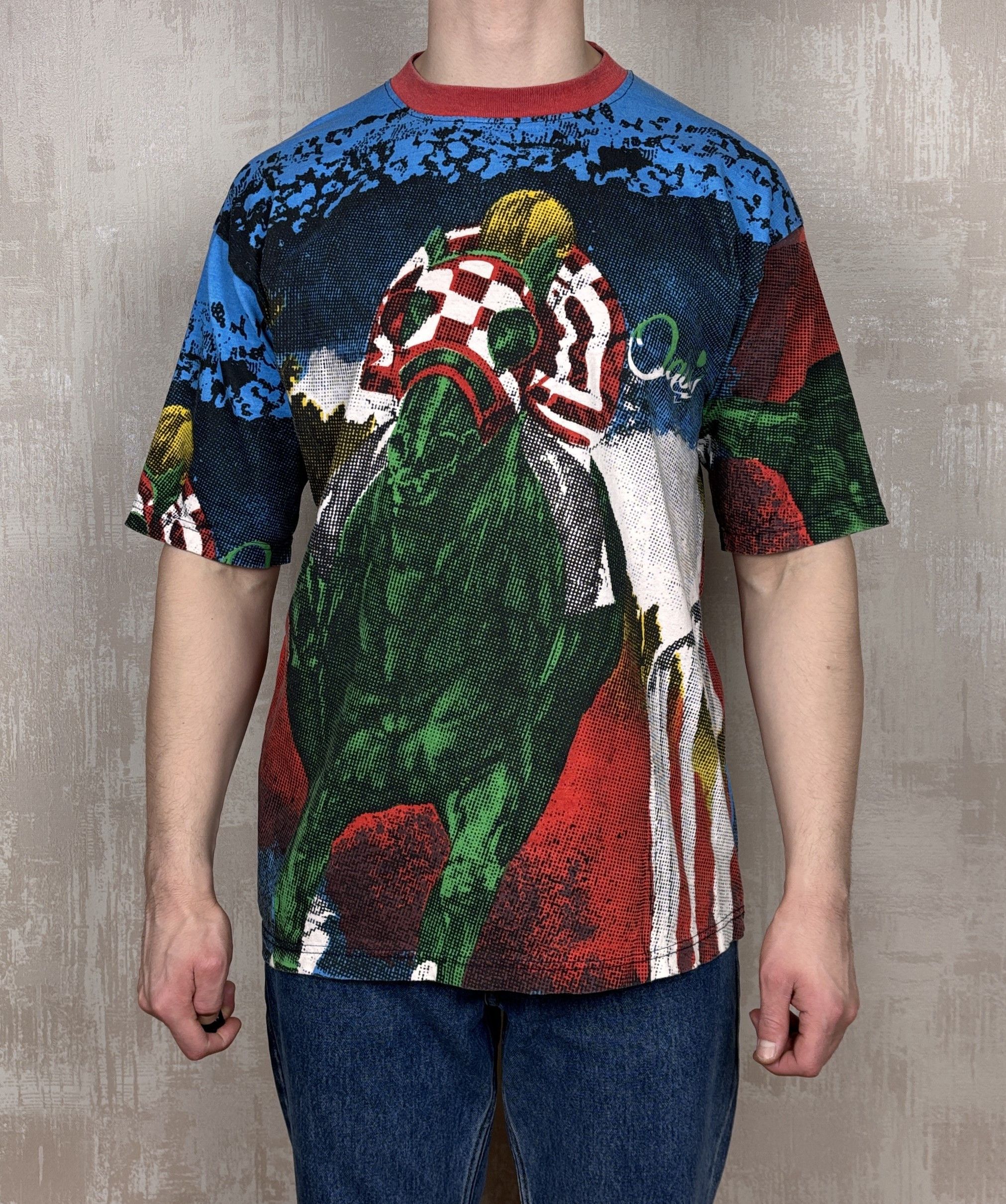Vintage 90's Horse Riders Racing Oasis Vintage T-shirt Size US XL / EU 56 / 4 - 2 Thumbnail