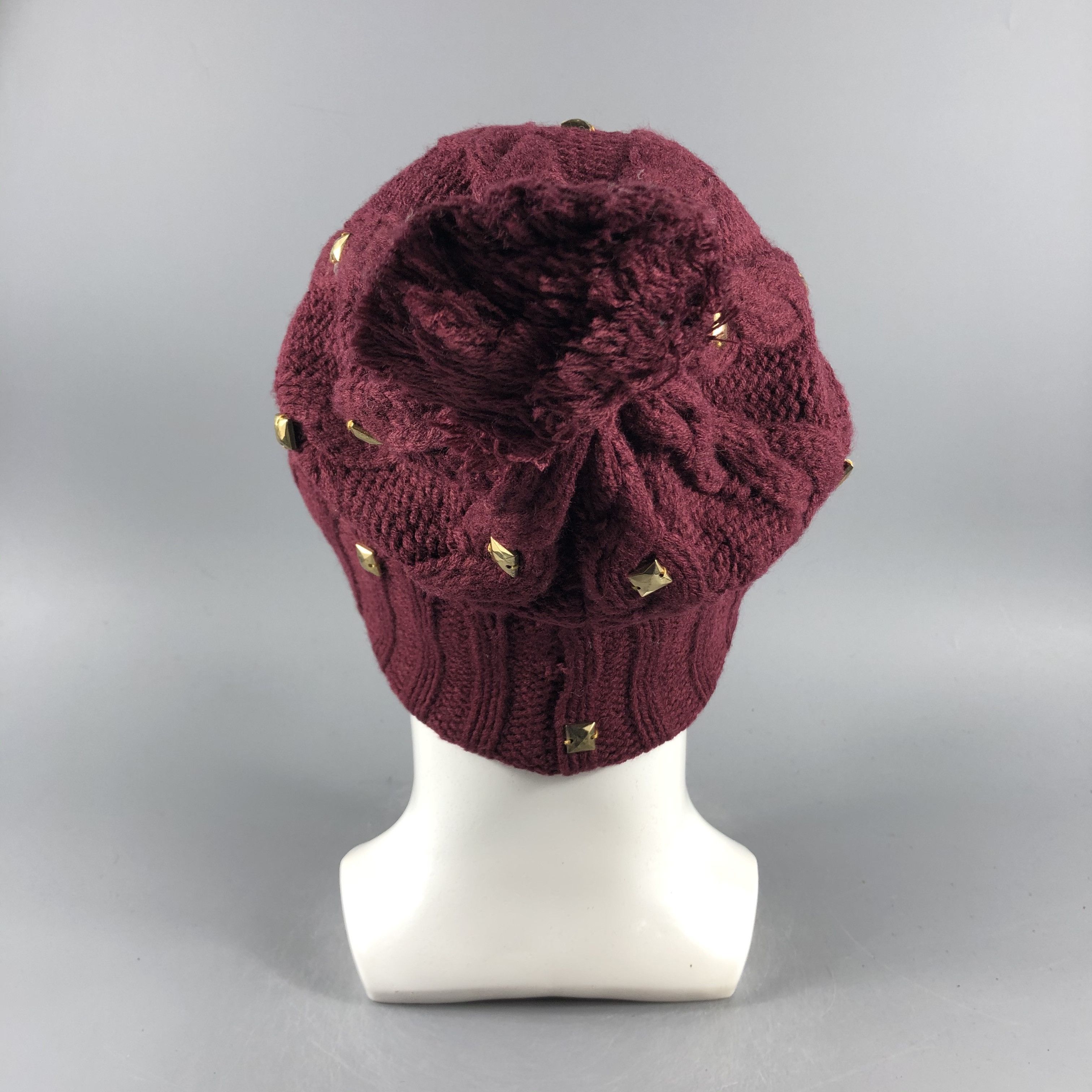 Japanese Brand × Vintage Unknown Spike Cable Knit Beanie Snow Hat Snow Cap -D370 Size ONE SIZE - 3 Thumbnail