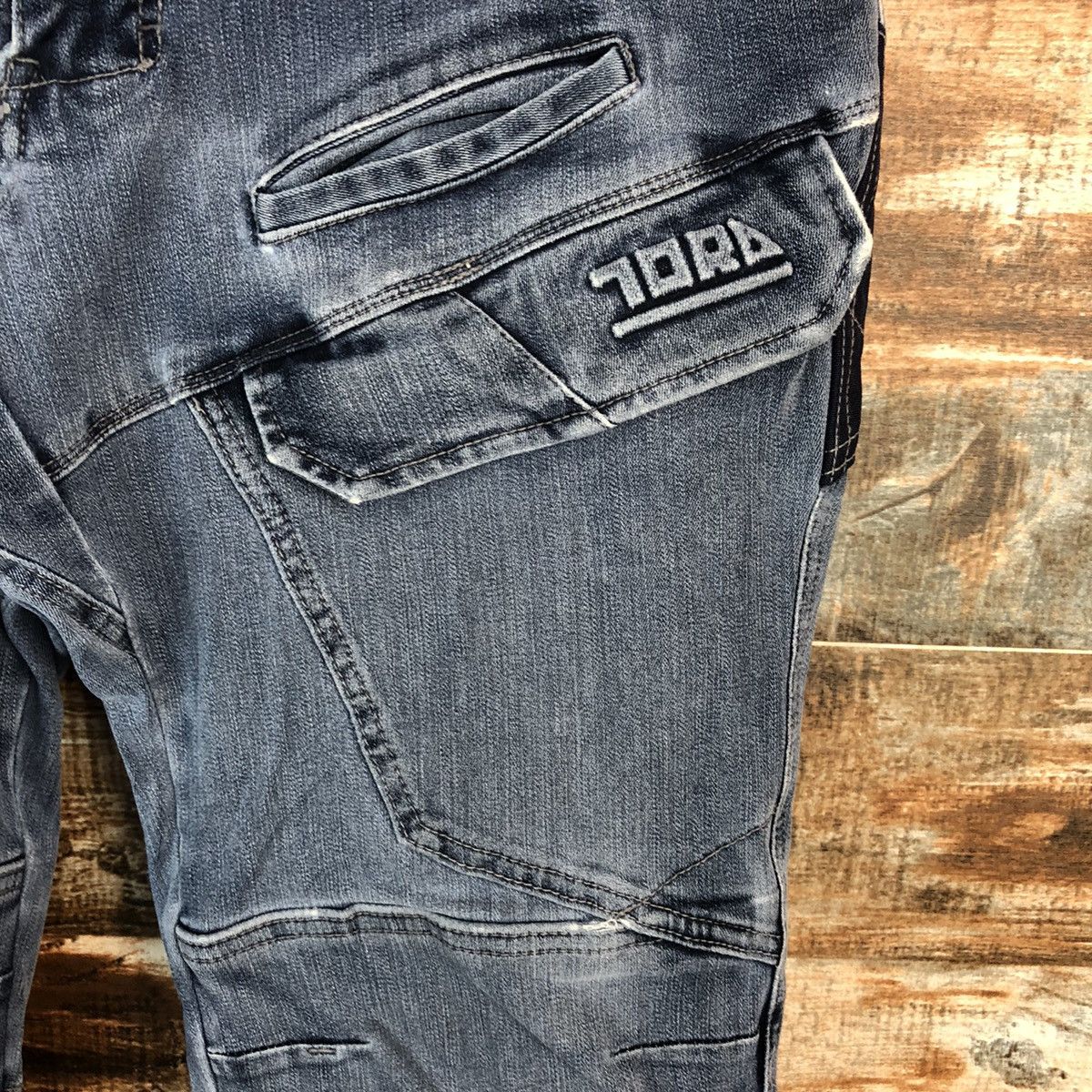 Japanese Brand Tora japan vintage ripped Blue Denim Pants #A2159 Size US 32 / EU 48 - 14 Thumbnail