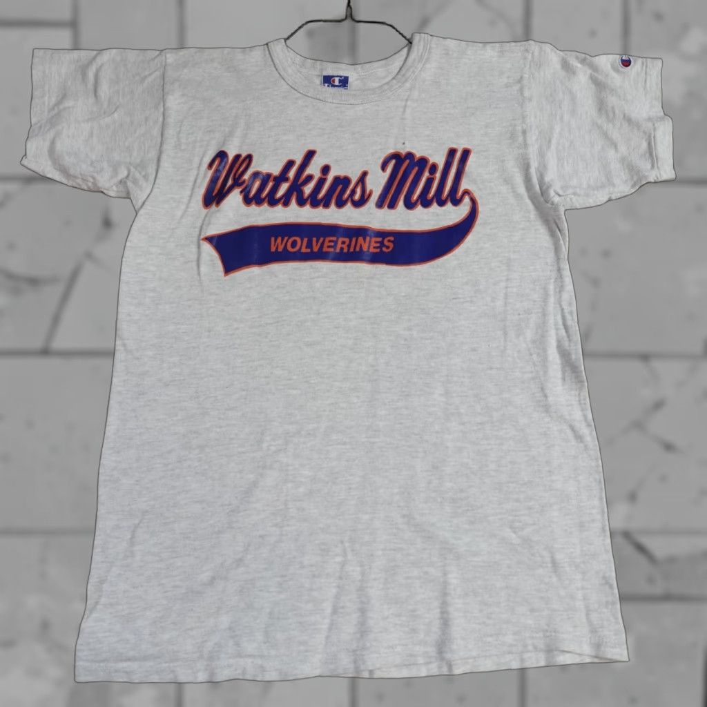 Champion VINTAGE Champion Shirt M Gray USA Made Wolverine Jersey Crew Neck Short Sleeve Men's Tank Size US M / EU 48-50 / 2 - 1 Thumbnail