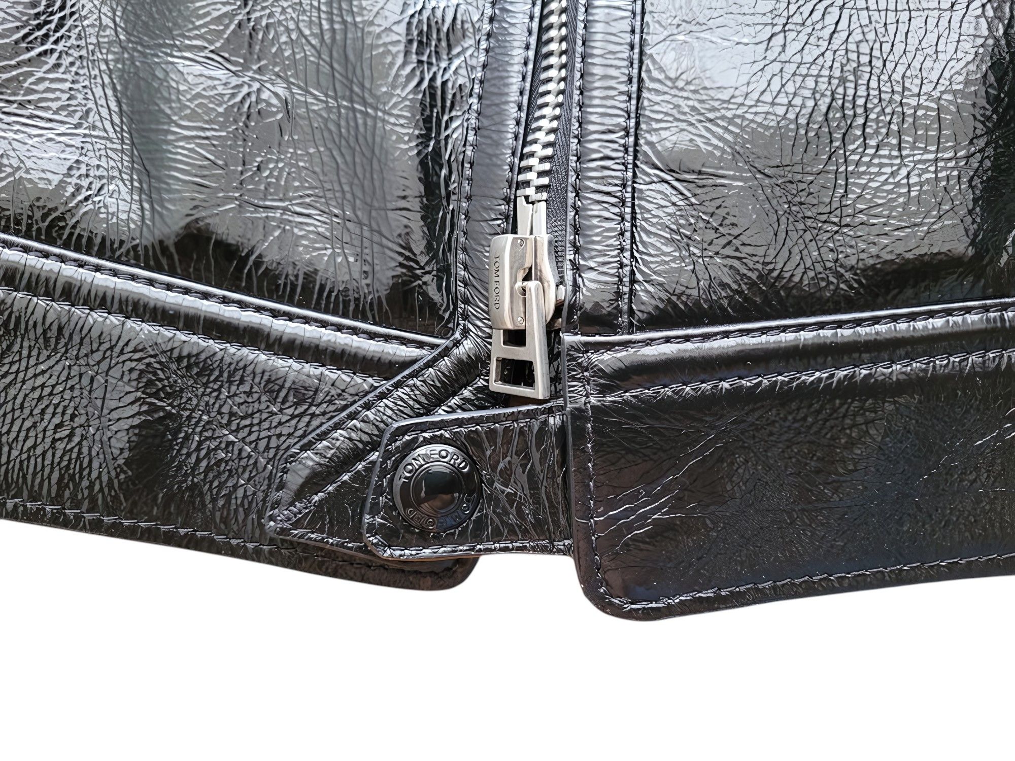 Tom Ford LEATHER BIKER JACKET Size US M / EU 48-50 / 2 - 7 Thumbnail