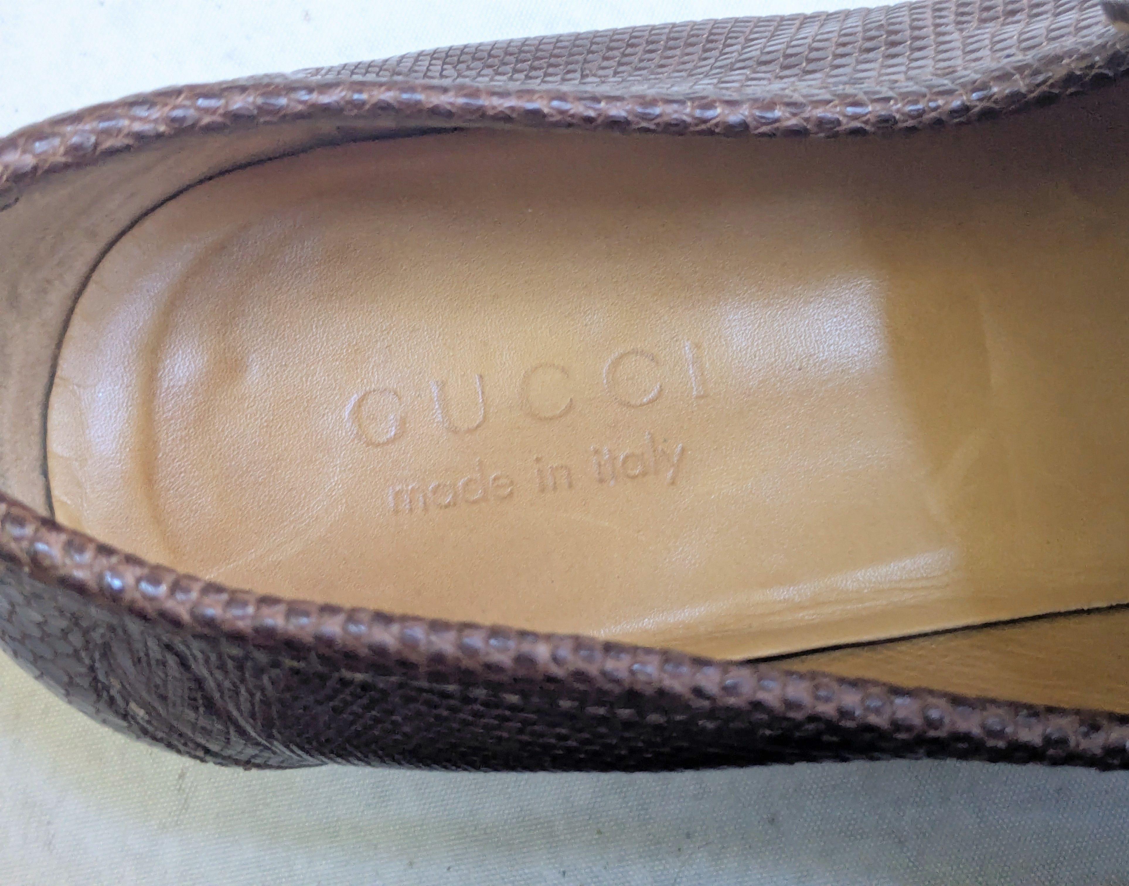Gucci Gucci Horsebit Loafers Brown Lizard Leather 11.5 Slip On Size US 11.5 / EU 44-45 - 8 Thumbnail