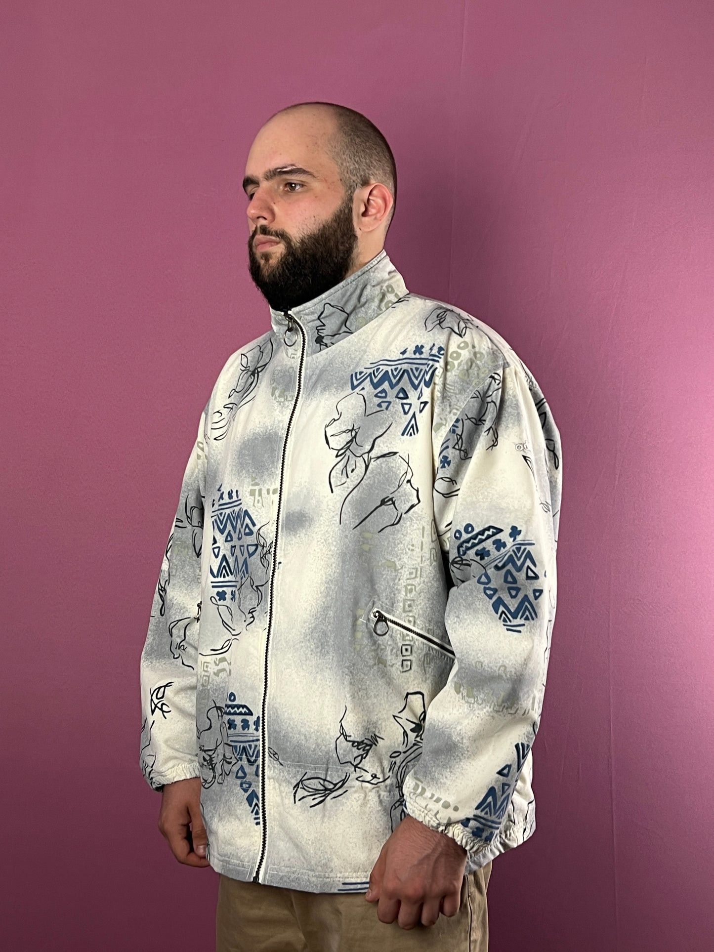 Adidas × Vintage Adidas Originals Vintage Men's Abstract Windbreaker Jacket-L Size US M / EU 48-50 / 2 - 1 Thumbnail