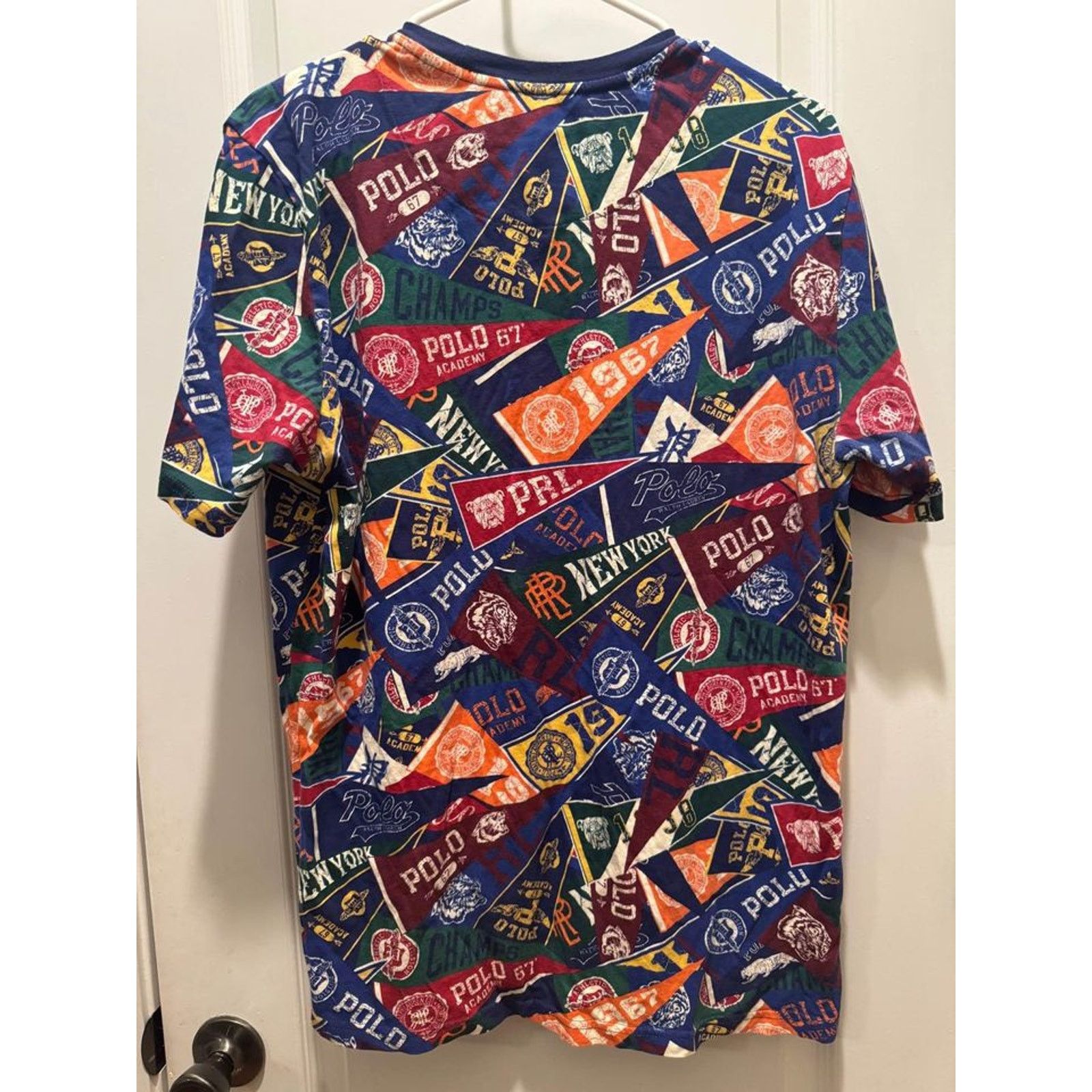 U.S. Polo Assn. POLO RALPH LAUREN All Over Pennant Prep Rally T-shirt Mens Size US M / EU 48-50 / 2 - 2 Thumbnail