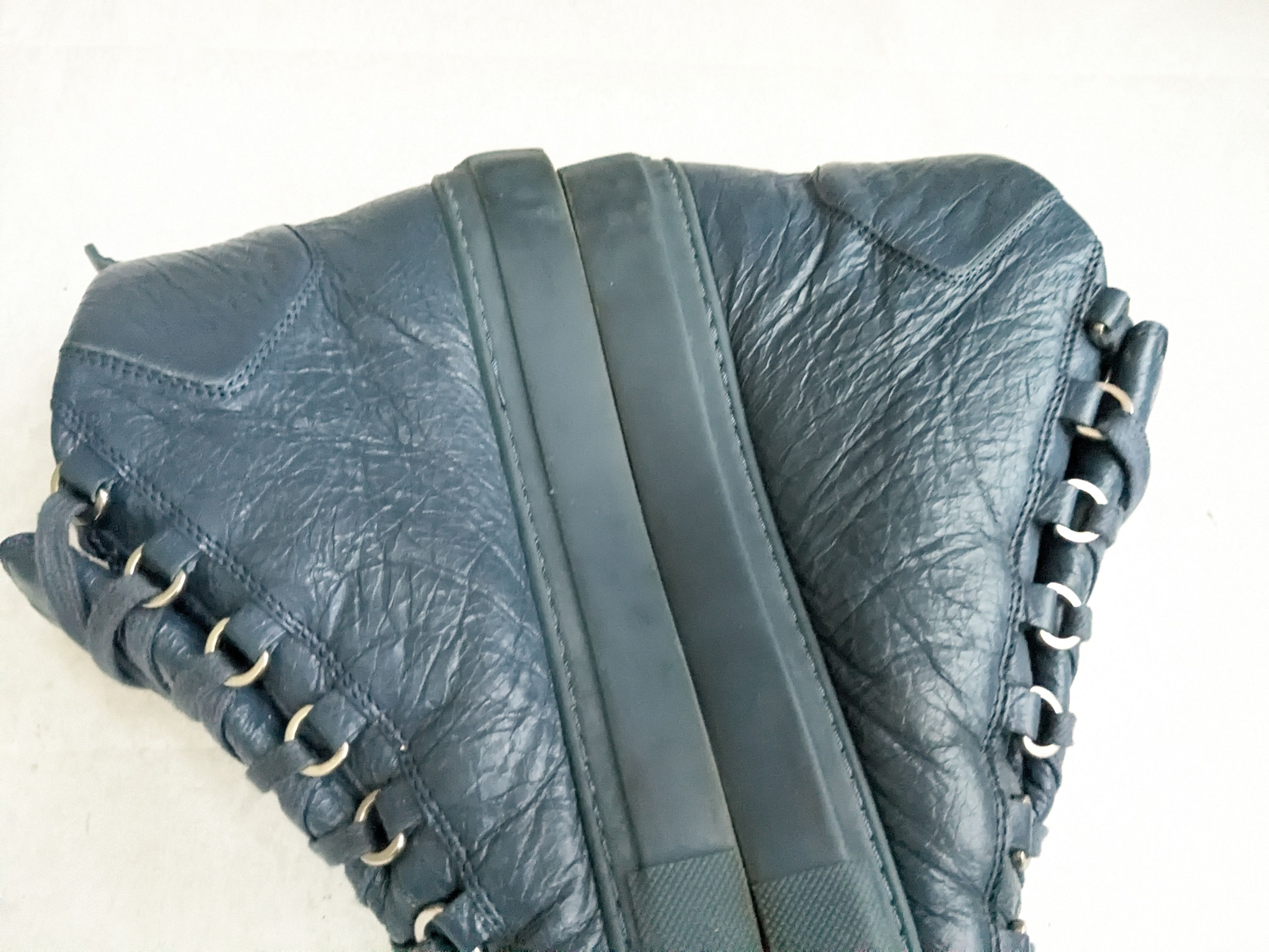 Balenciaga Balenciaga Arena Blue Leather 8 High Tops Lace Up Size US 8 / EU 41 - 9 Thumbnail