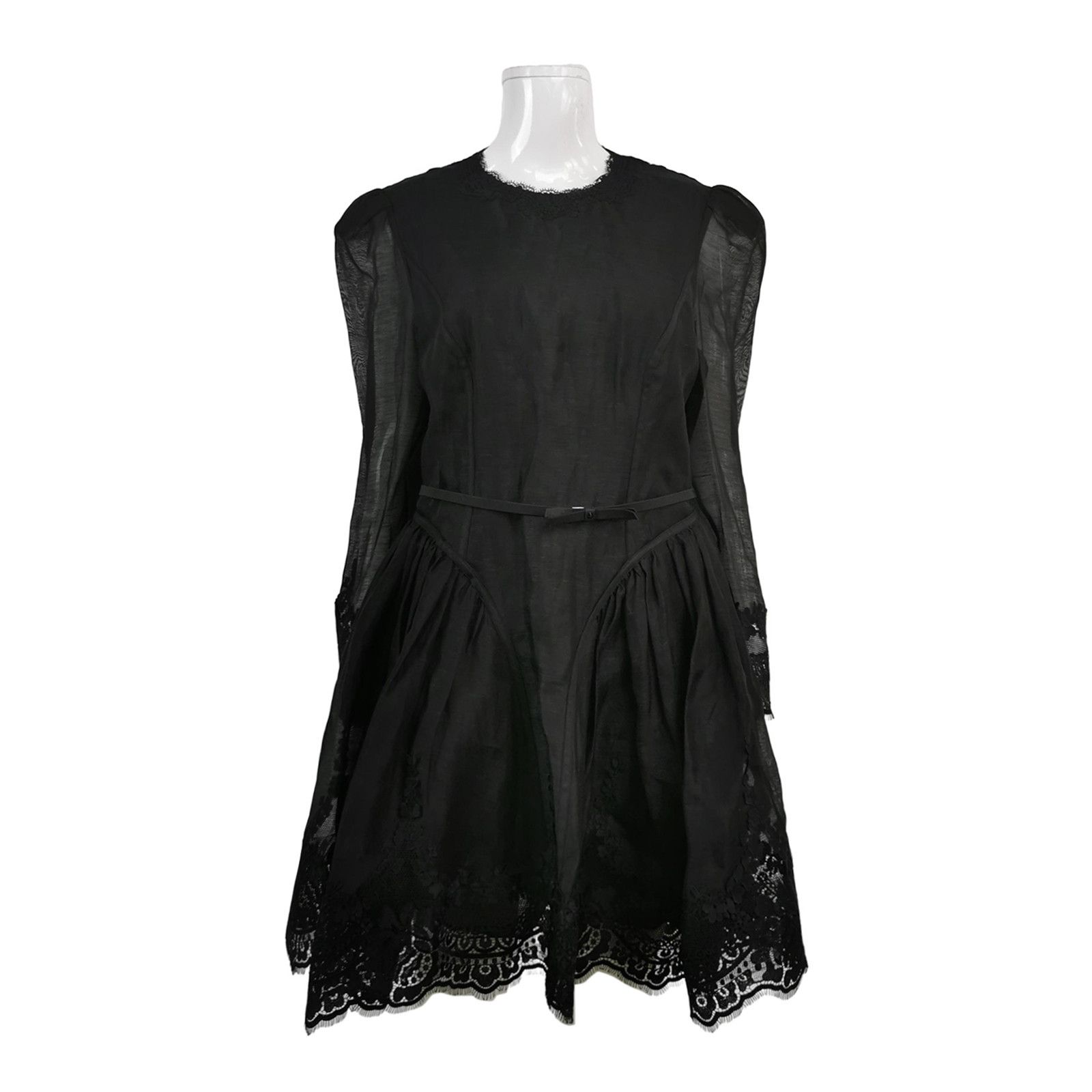 Zimmermann Zimmermann Lace Trim Linen Silk Mini Dress Size 4 Size XL / US 12-14 / IT 48-50 - 1 Thumbnail