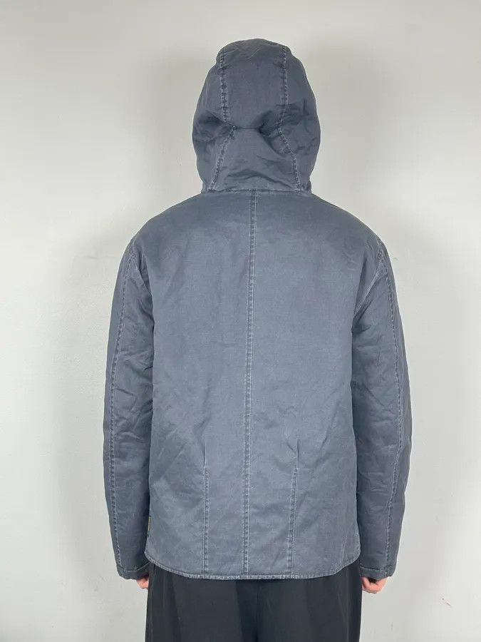 Armani 2000s Armani Blue Faded Buttoned Hooded Coat Size US L / EU 52-54 / 3 - 2 Thumbnail