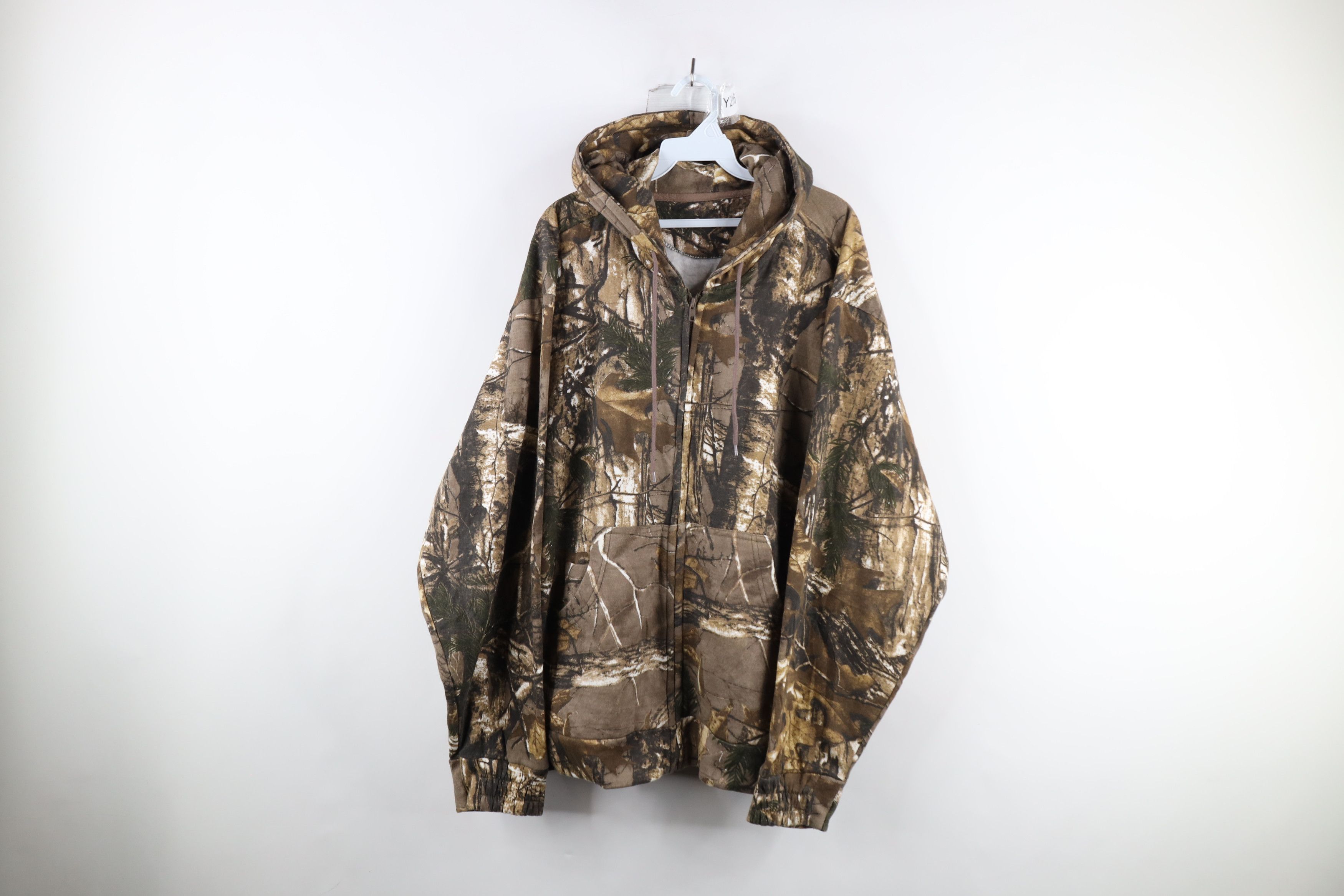 image of Vintage 90's Streetwear Camouflage Full Zip Hoodie Sweatshirt, Men's (Size XL)