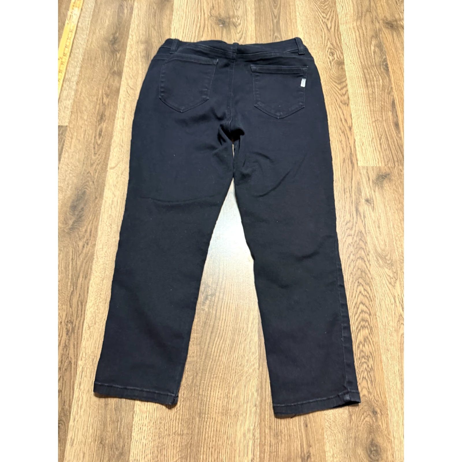 Vintage 1822 Denim Jeans Women 8 Black Denim Straight Mid Rise Pockets Womens Size 30" / US 8 / IT 44 - 2 Thumbnail