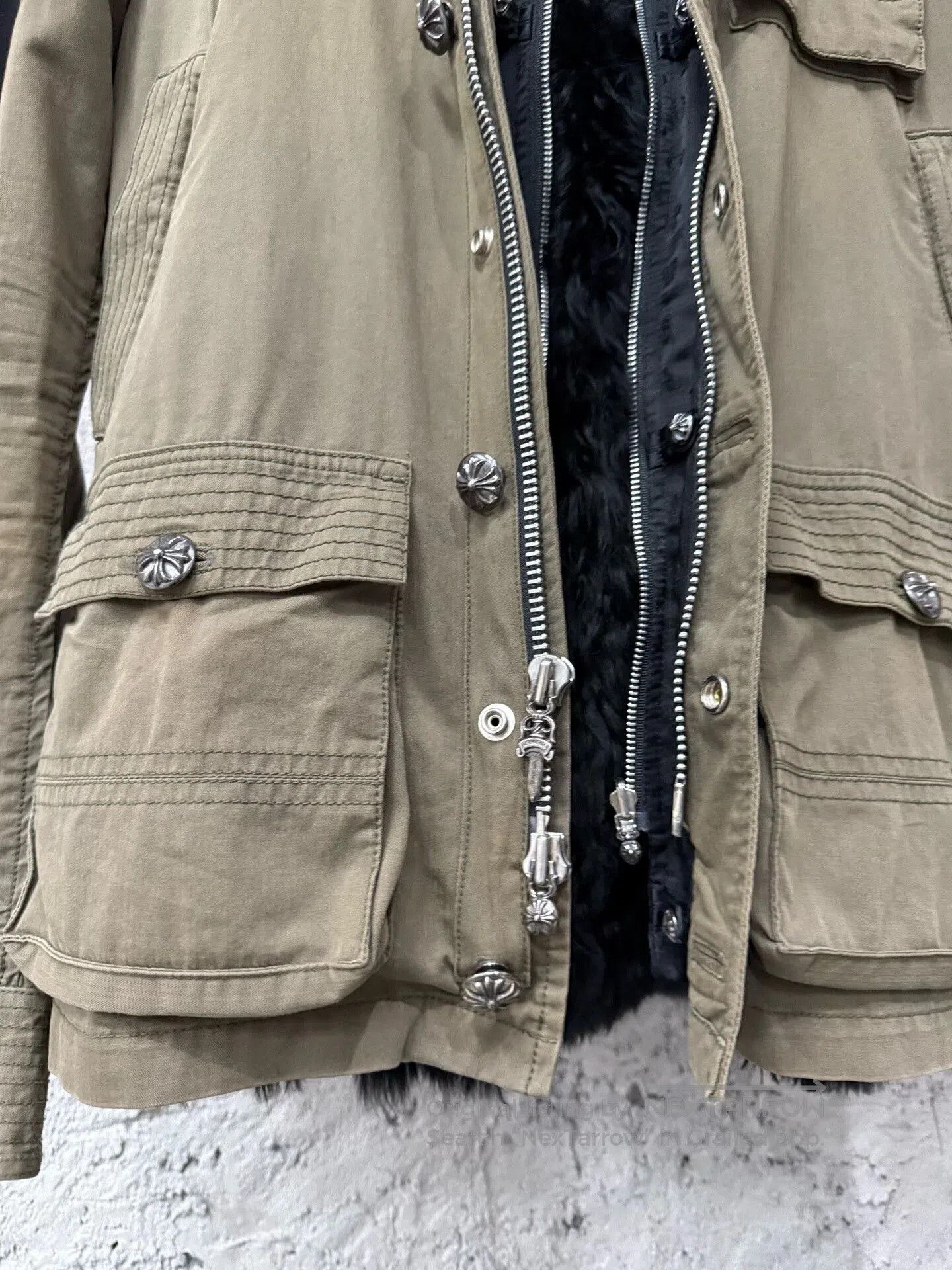Chrome Hearts chrome hearts military green fur jacket. Size US M / EU 48-50 / 2 - 8 Thumbnail