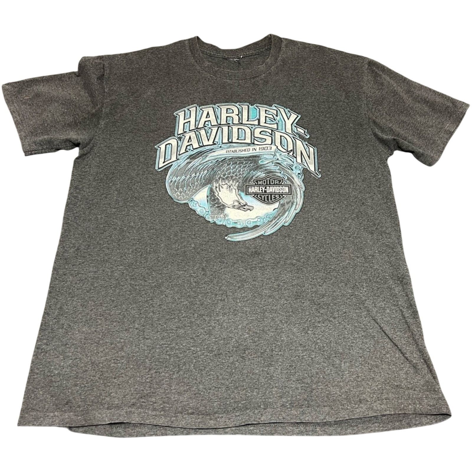 Harley Davidson Harley Davidson Chester’s FL Eagle Logo Shirt Mens XXL Gray Size US XXL / EU 58 / 5 - 1 Thumbnail