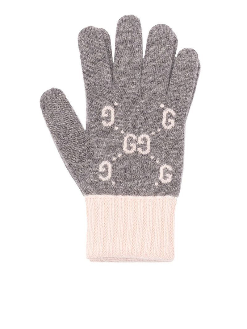 Gucci GG CASHMERE JACQUARD GLOVES Size ONE SIZE - 1 Thumbnail