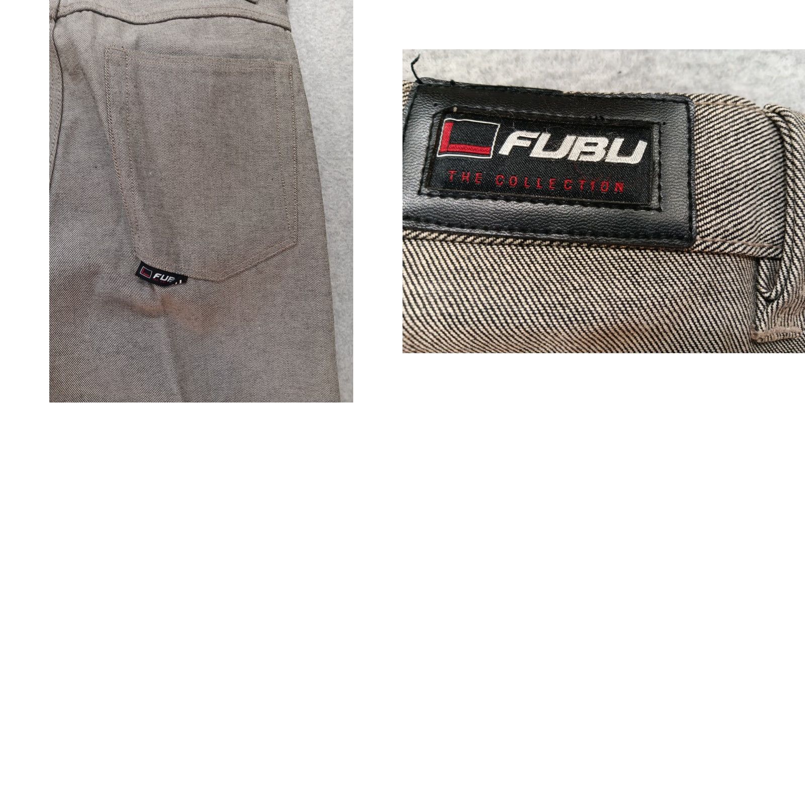 Fubu VINTAGE FUBU Jeans Denim Inside Out Reversed Loose Fit 38x34 Mens Charcoal Black Gray Logo 90s Size US 38 / EU 54 - 9 Thumbnail