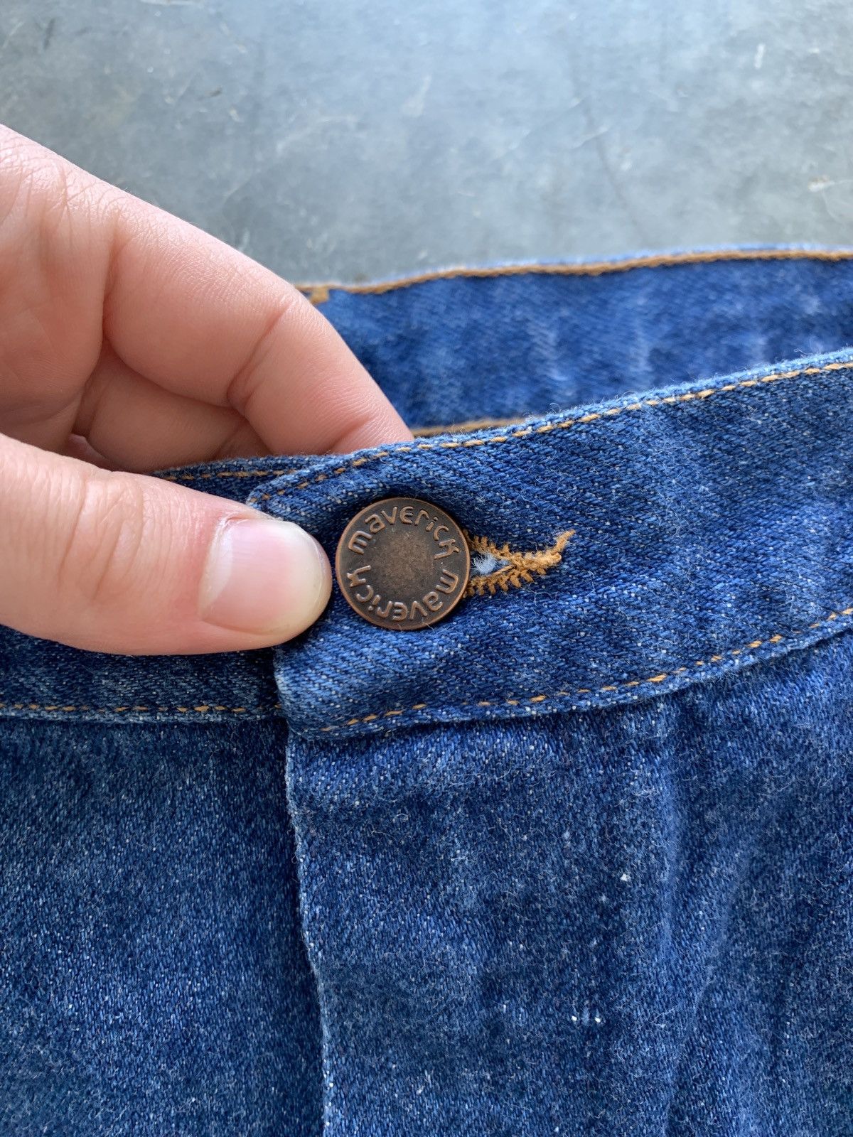Vintage × Wrangler Vintage 70s Maverick Bootcut Jeans Dark Wash Size US 35 - 6 Thumbnail