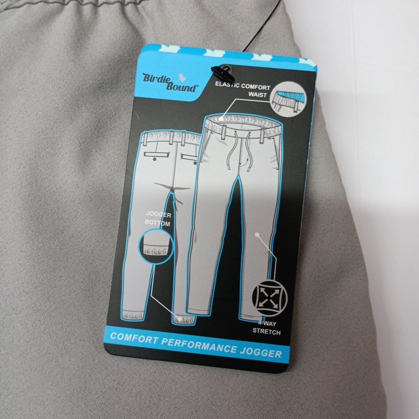 Other Birdie Bound Golf Joggers Men's 3XL Gray Stretch Drawstring Size US 44 / EU 60 - 6 Thumbnail