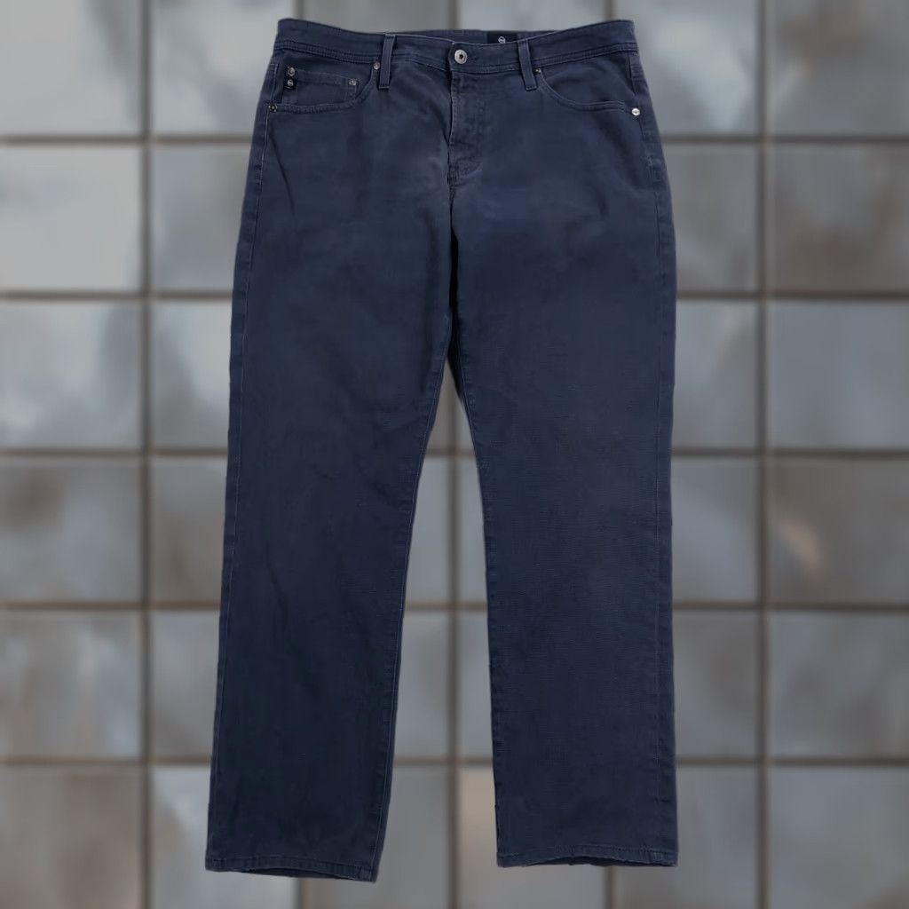 Vintage AG Adriano Goldschmied Jeans Mens 36x32 Everett Slim Straight 5-Pocket Blue Canvas Denim Pants Size US 36 / EU 52 - 1 Thumbnail