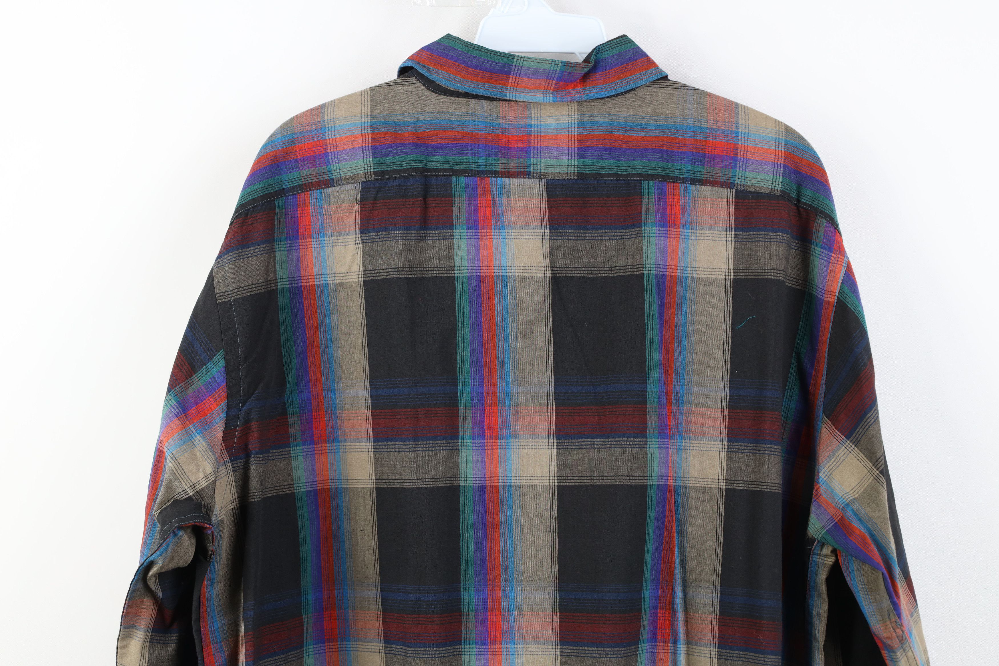 Vintage Vintage 70s 80s Streetwear Button Shirt Rainbow Plaid Size US L / EU 52-54 / 3 - 10 Thumbnail