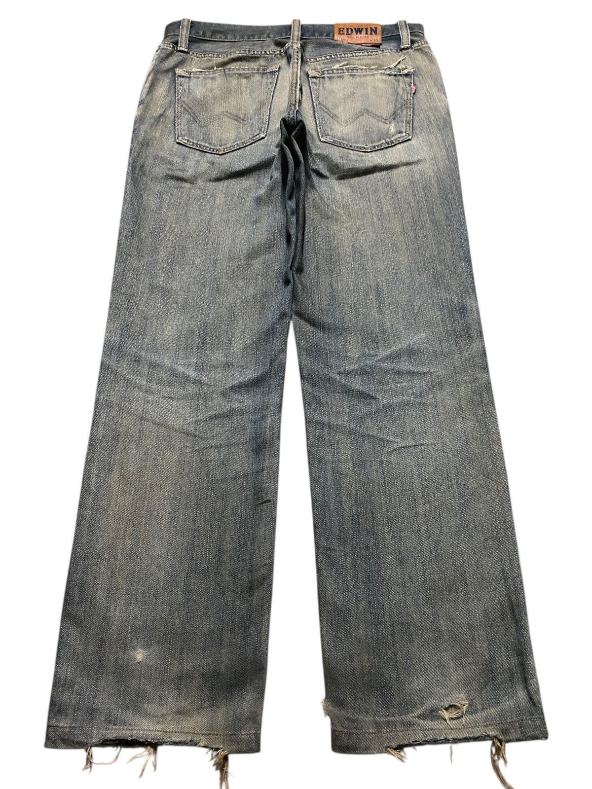Junya Watanabe Vintage Edwin 403 Mud Wash Distressed Loose Size US 33 - 2 Thumbnail