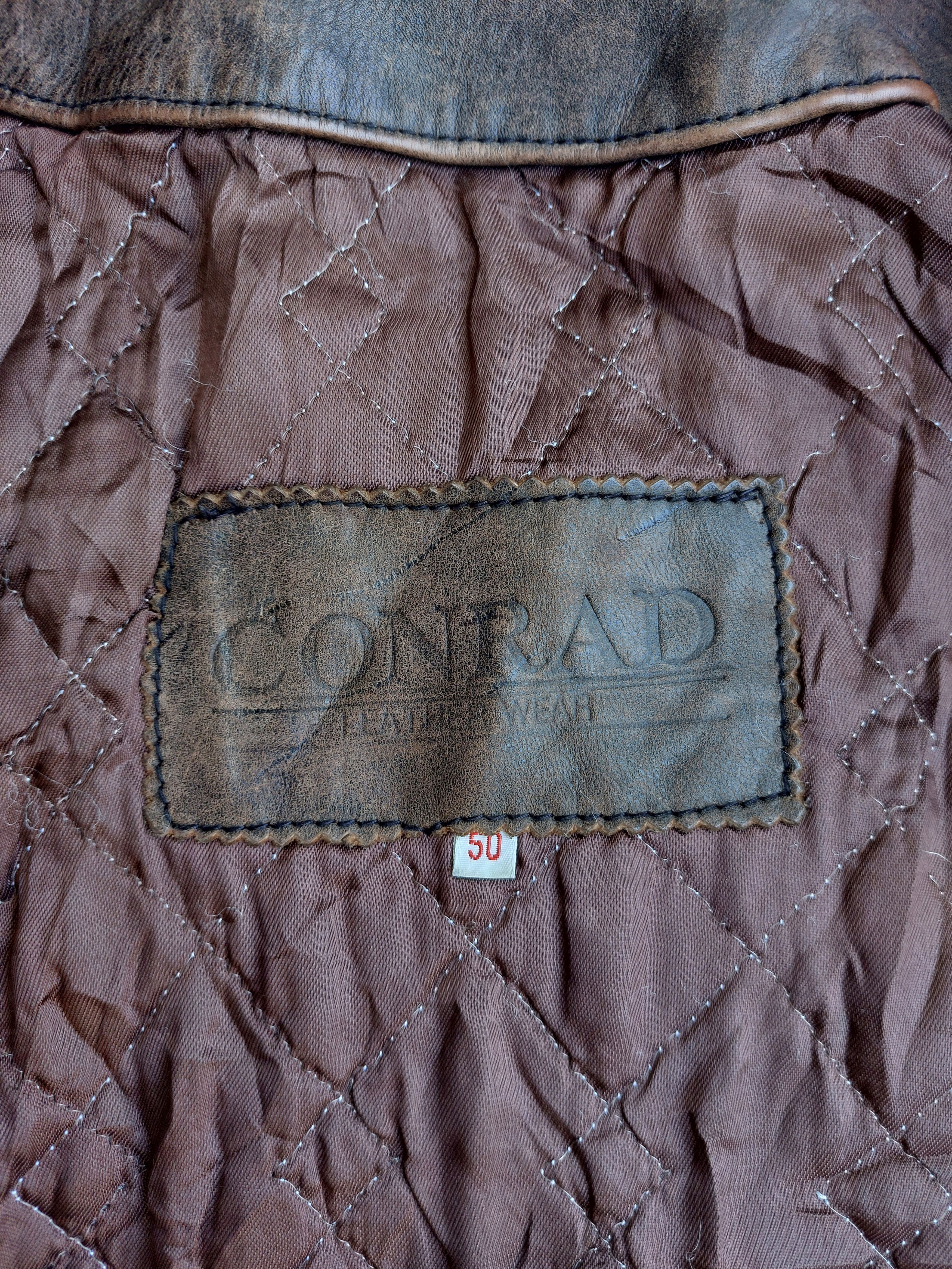 Vintage CONRAD VINTAGE HIGHWAYMAN CLASSIC LEATHER JACKET Size US L / EU 52-54 / 3 - 13 Thumbnail