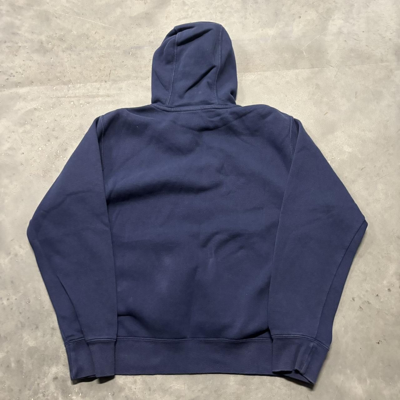 Nike × Vintage Crazy Vintage Y2K/2000s Navy Blue Nike Streetwear Essential Hoodie! Size US S / EU 44-46 / 1 - 7 Thumbnail