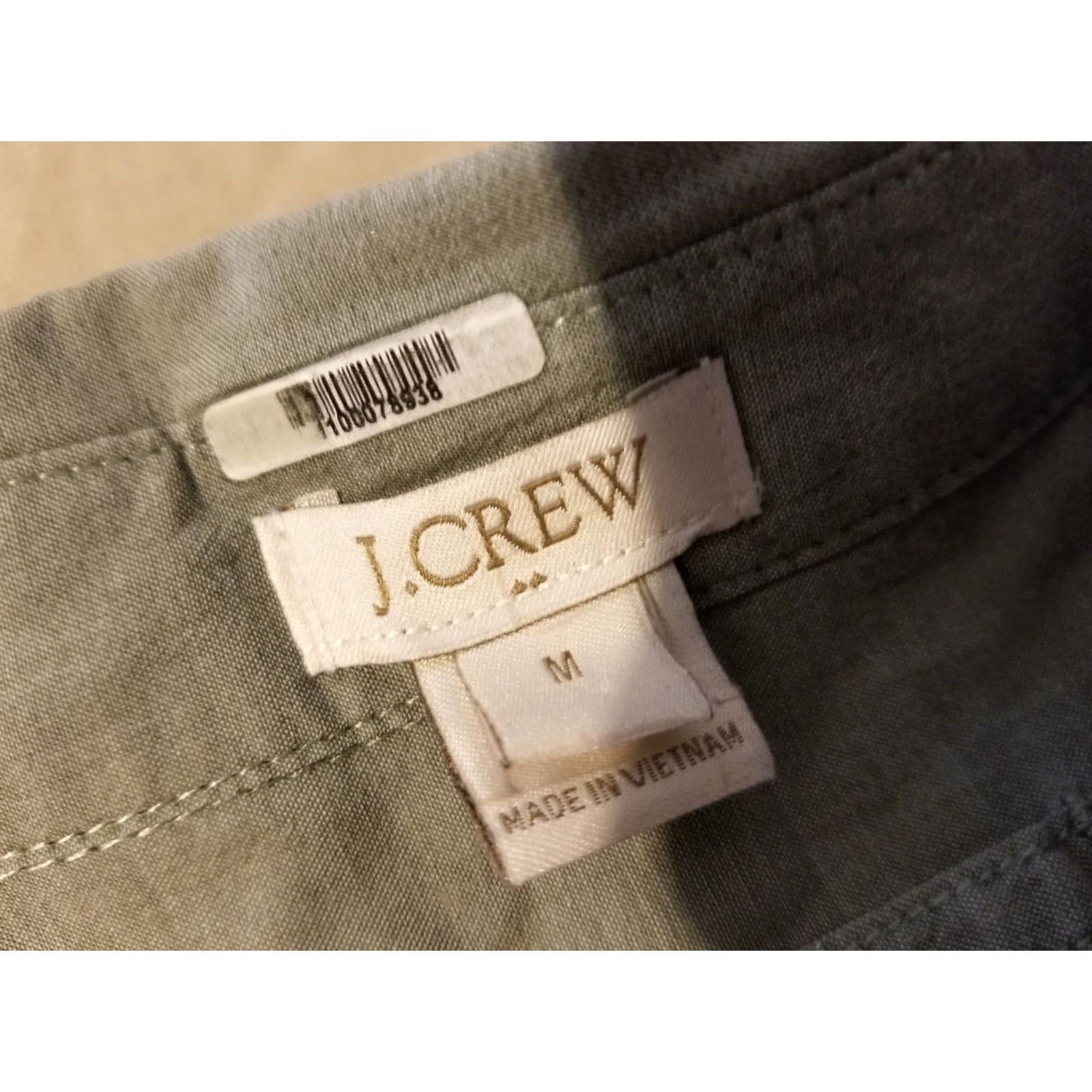 J.Crew Womens J. Crew Shirt M Medium Green Cotton Long Sleeve Blouse Size M / US 6-8 / IT 42-44 - 3 Thumbnail