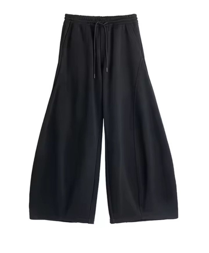 Black Y2K Wide Leg Baggy Sweatpants