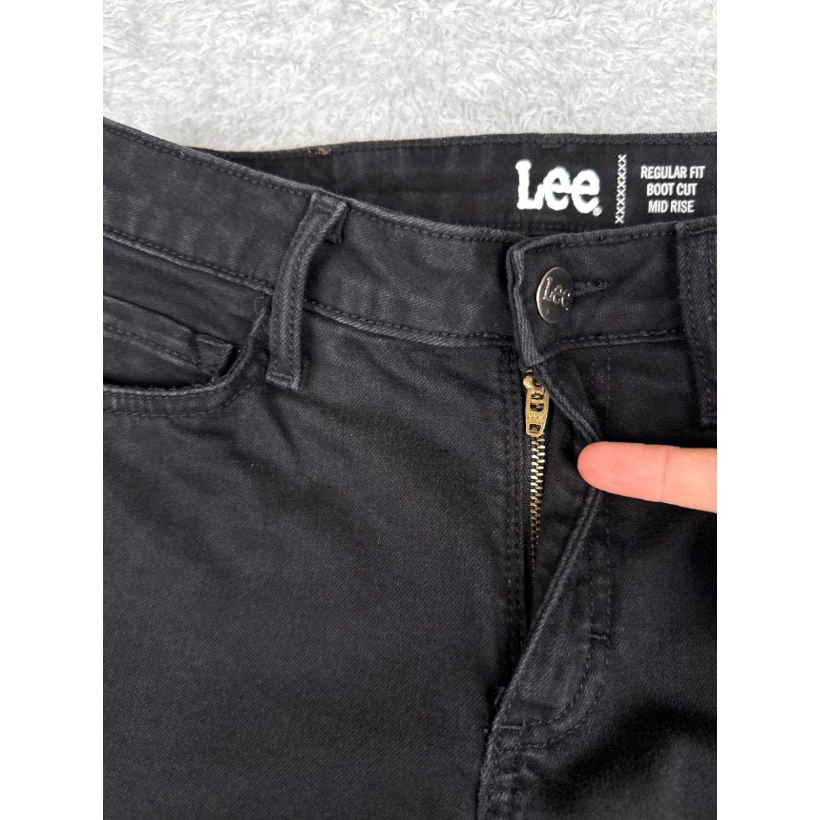 Lee Lee Jeans Women 4 Black Denim Bootcut Mid Rise Regular Fit Cotton 27x31 Jeans Size 27" / US 4 / IT 40 - 5 Thumbnail