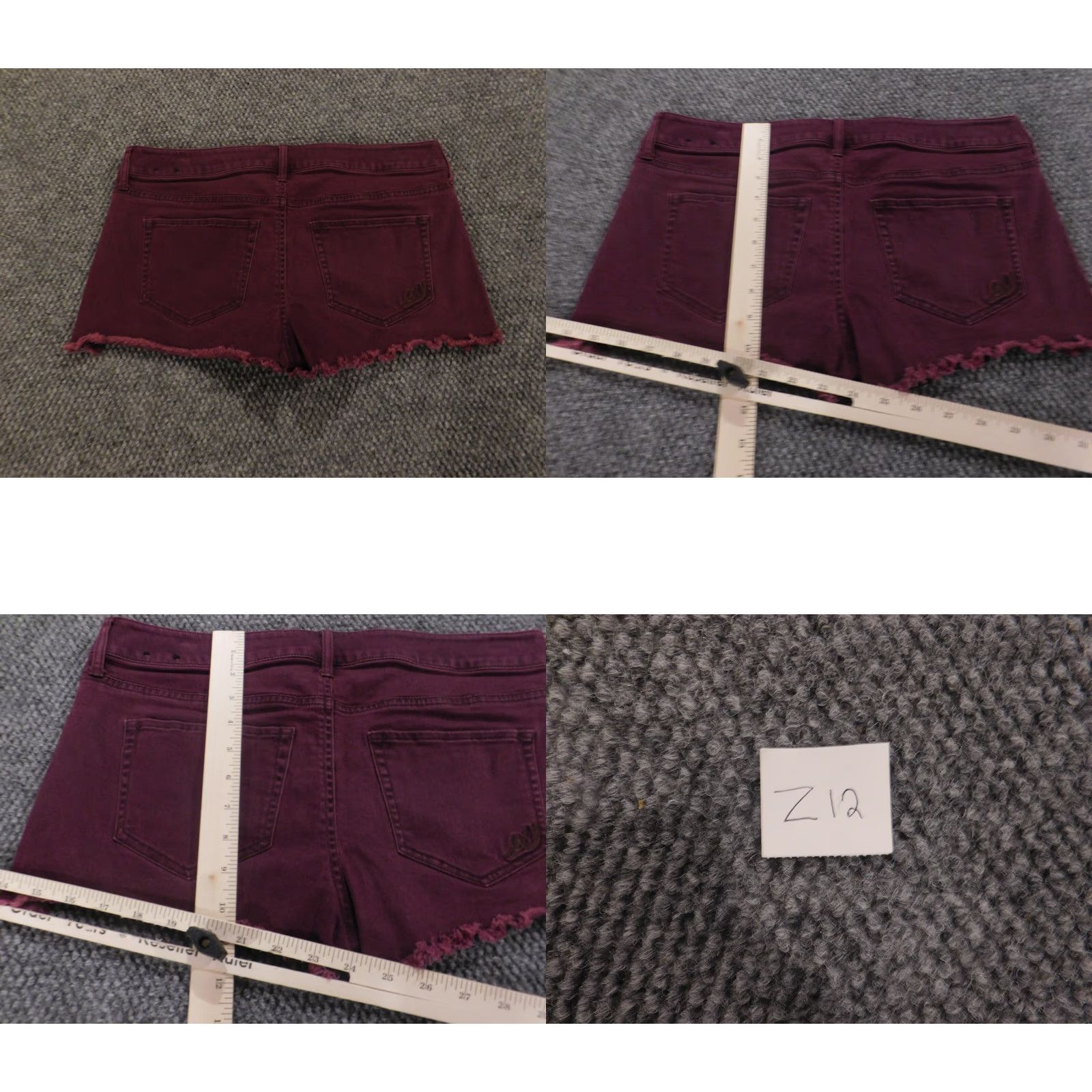 Express Express Womens Shorts 4 Purple Cut-Off Button Stretch Knit Cotton Blend Zipper Flat Front Classic Casual Summer Regular Womens Size 27" / US 4 / IT 40 - 8 Thumbnail