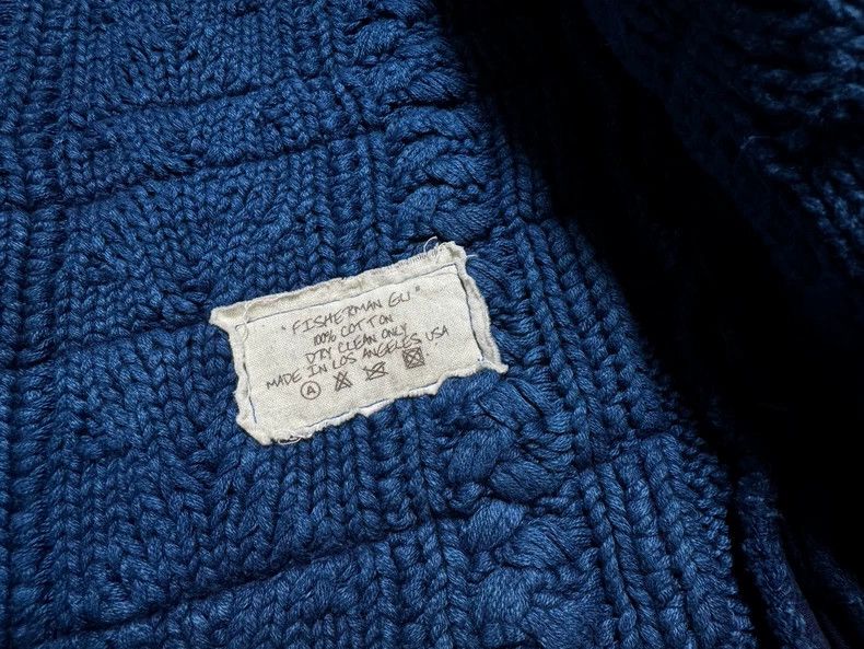 Greg Lauren greg lauren size 2 Knitted Taoist robe in navy blue 2506-N Size US M / EU 48-50 / 2 - 4 Thumbnail