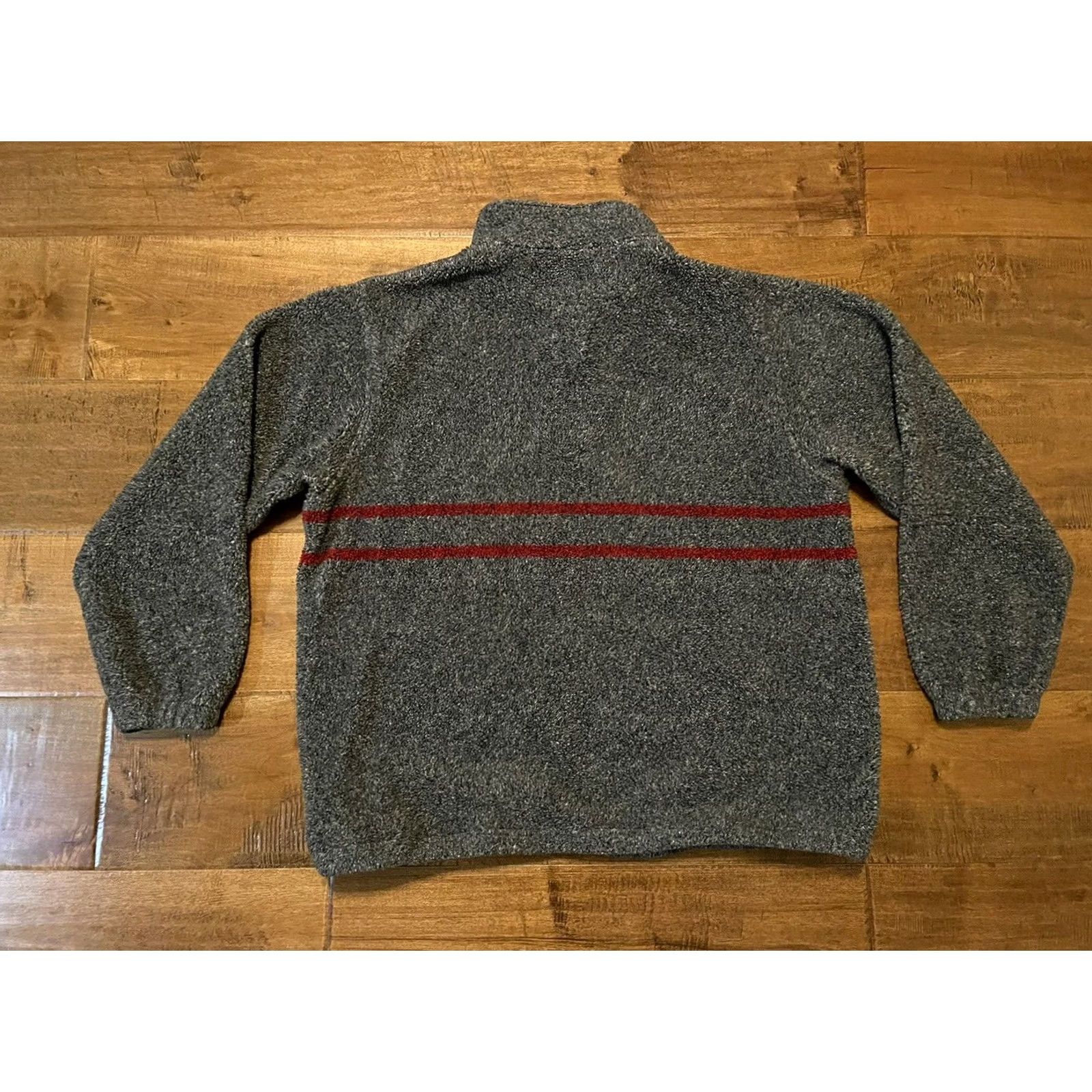 Lands' End VINTAGE Lands' End Jacket Mens XL Pullover Fleece Ski Lodge USA Knit Gray Size US XL / EU 56 / 4 - 3 Thumbnail