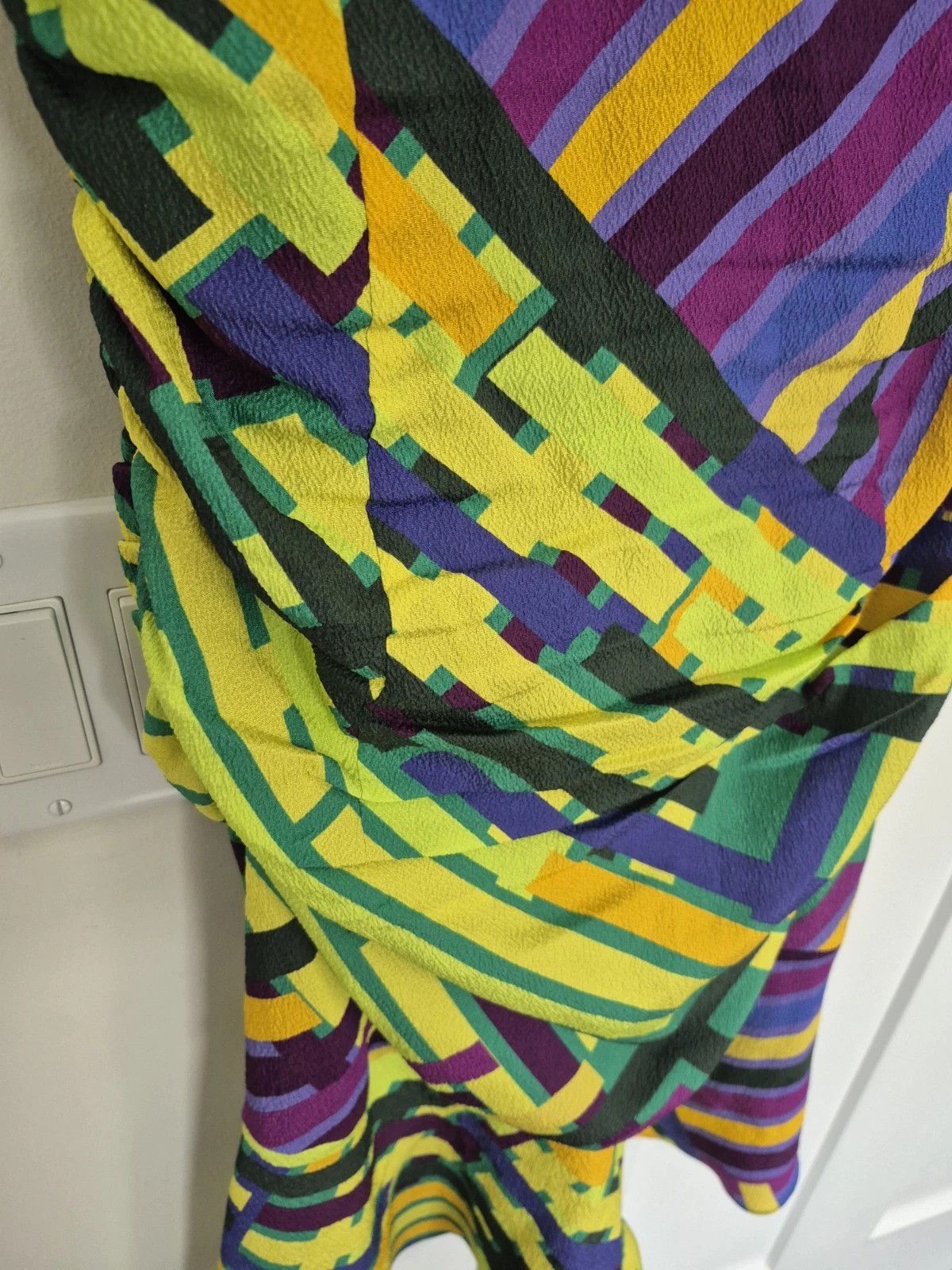 Vacation Tracy Reese Party Dress Silk Bold Multicolor Abstract Ruched Size S / US 4 / IT 40 - 4 Thumbnail