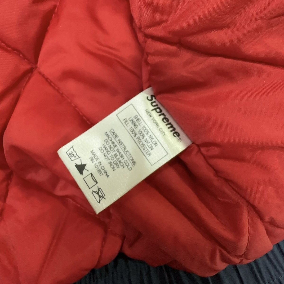 Supreme Supreme Sleeve Script Sideline Jacket Navy Size US M / EU 48-50 / 2 - 6 Thumbnail