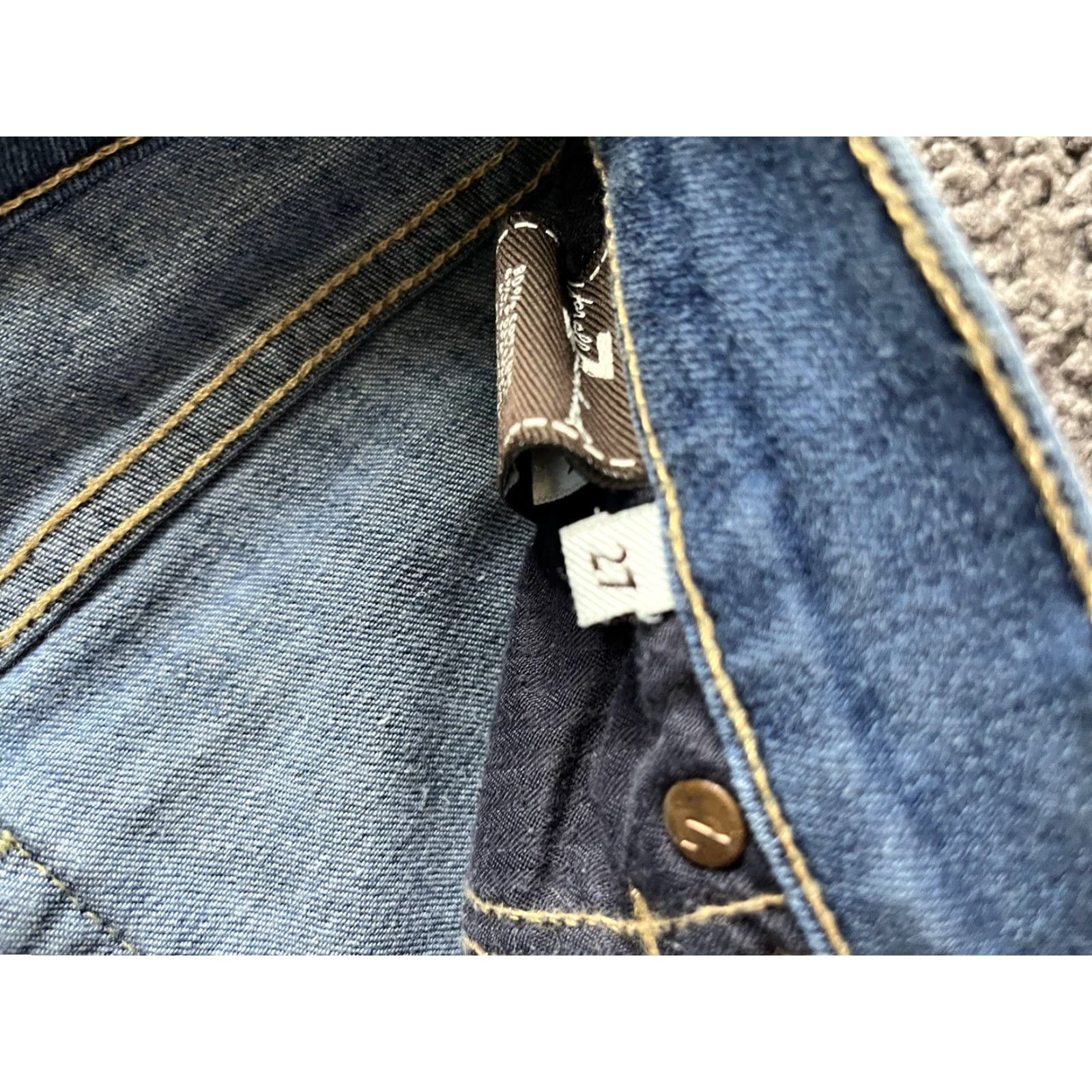 7 For All Mankind 7 For All Mankind Dojo Jeans Women’s Slim Fit Size 27 Ankle Cropped Dark Blue Wash Size 27" / US 4 / IT 40 - 7 Thumbnail