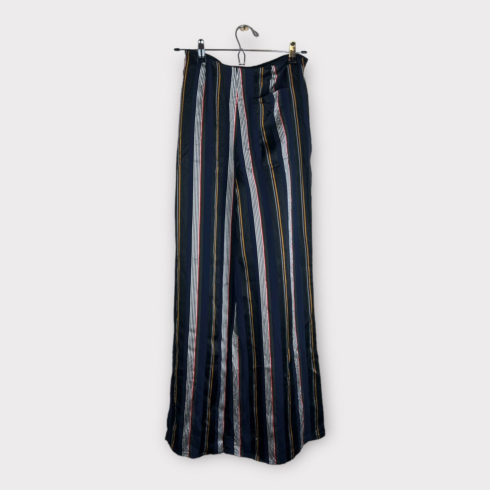 Nordstrom ROKSANDA | Navy Blue Stripe High Waist Wide Leg Pants US 10 Size 28" / US 6 / IT 42 - 10 Thumbnail