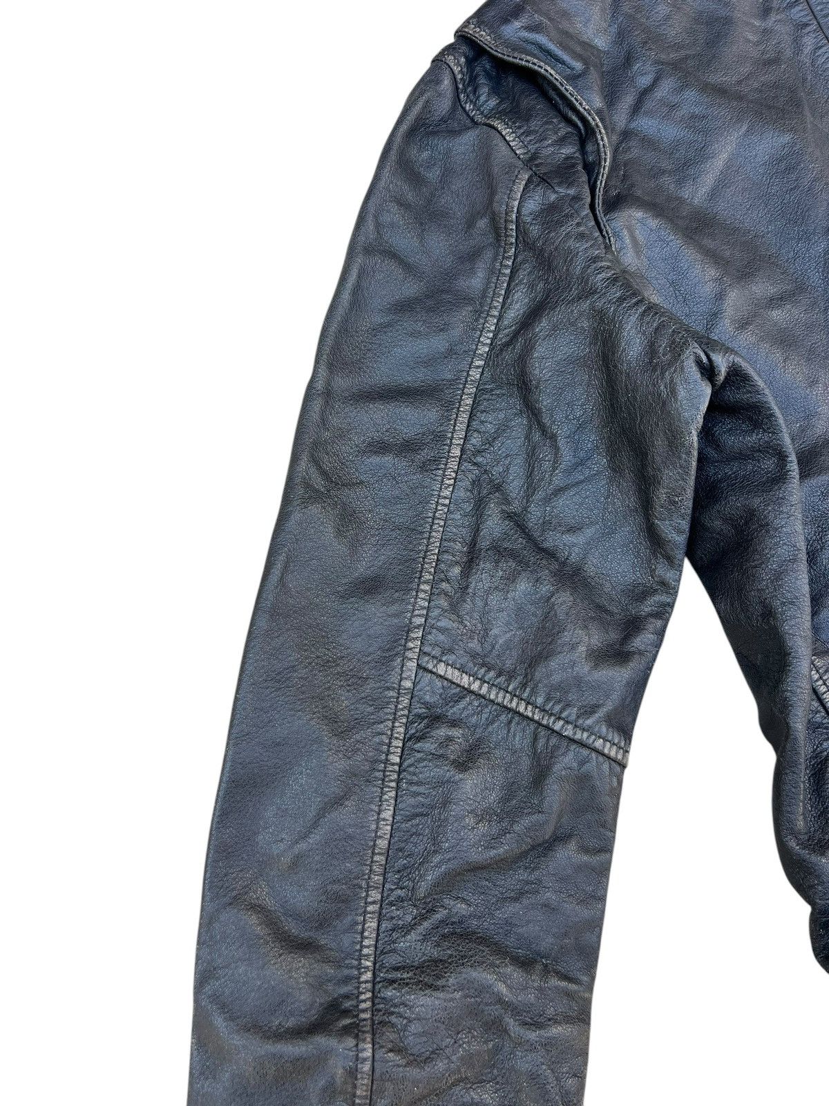 Levi's Levi’s Talon Patina Black Leather Double Collar Biker Jacket Size US M / EU 48-50 / 2 - 19 Thumbnail