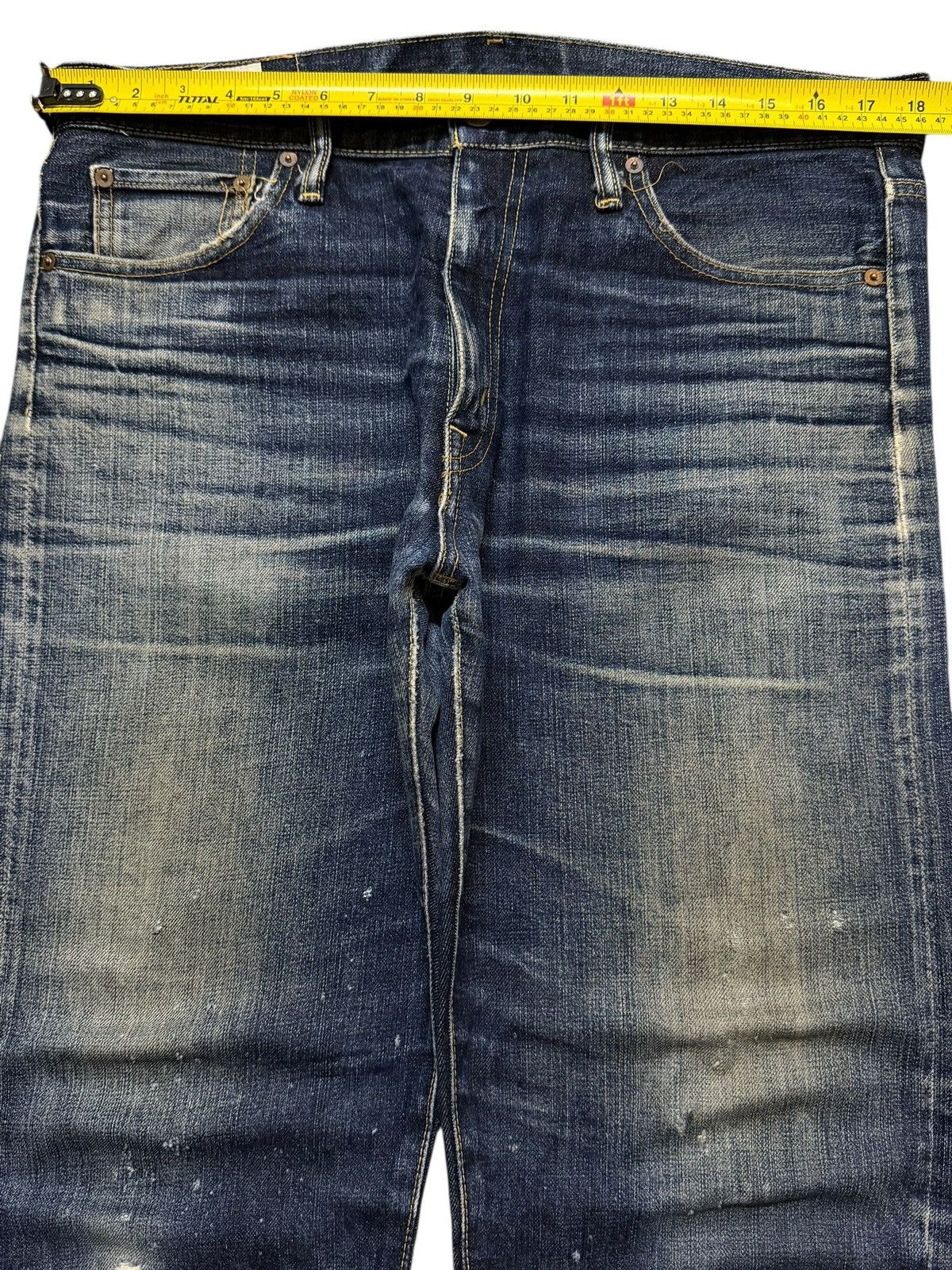 EIGHT-G Vintage 90s Japan Eight-G Faded Wash Distress Wide Leg Loose Size US 36 / EU 52 - 10 Thumbnail
