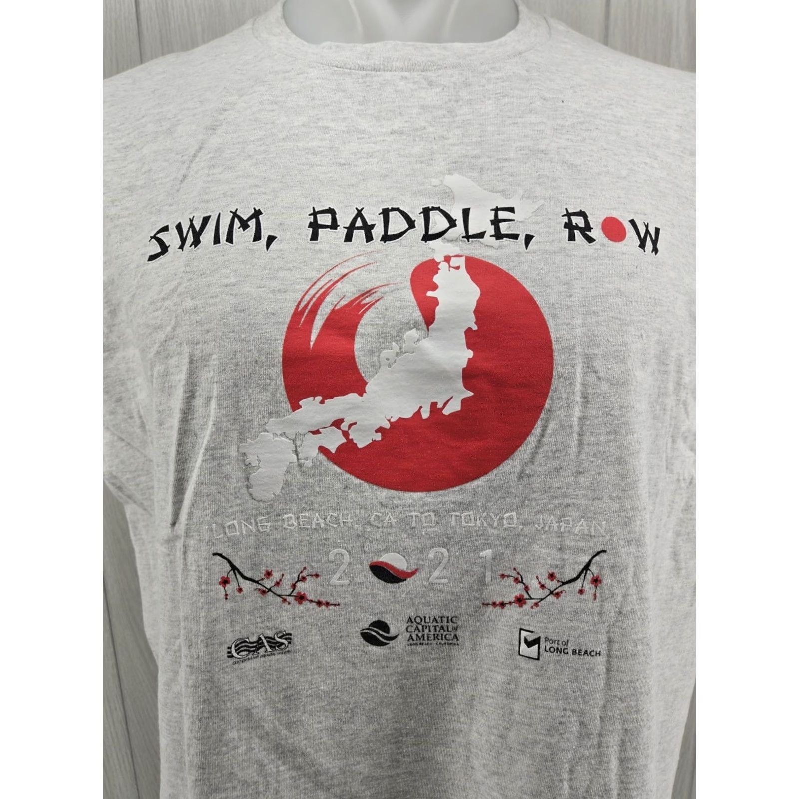 Hanes Hanes Swim Paddle Row Japan 2021 Aquatic Captial T Shirt Gray XL Men Short Sleeve Cotton Graphic Print Vintage: No Size US XL / EU 56 / 4 - 3 Thumbnail