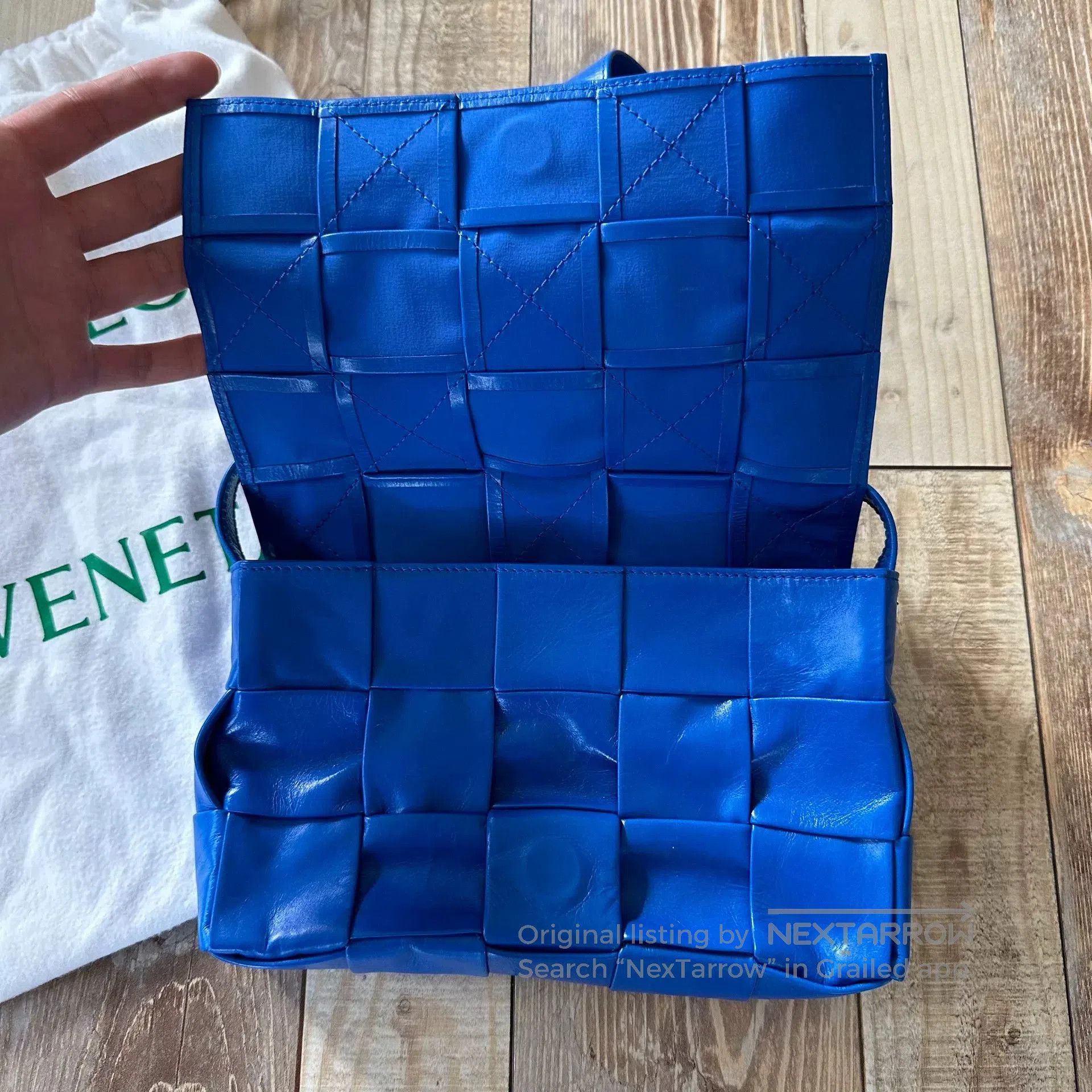 Bottega Veneta Bottega Veneta Blue Woven Crossbody Bag. Size ONE SIZE - 4 Thumbnail
